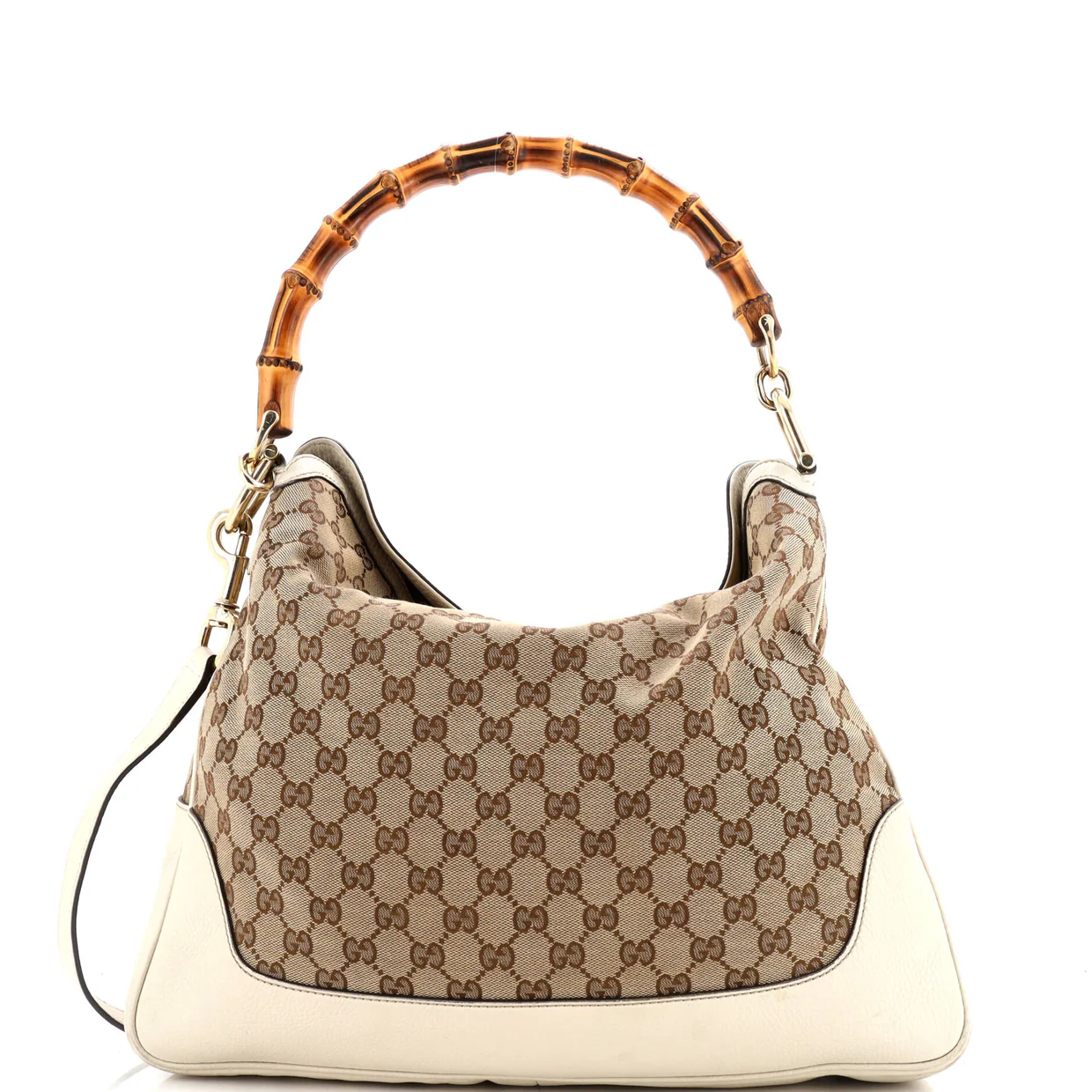 Diana Bamboo Shoulder Bag GG Canvas Medium - Deep Luxury