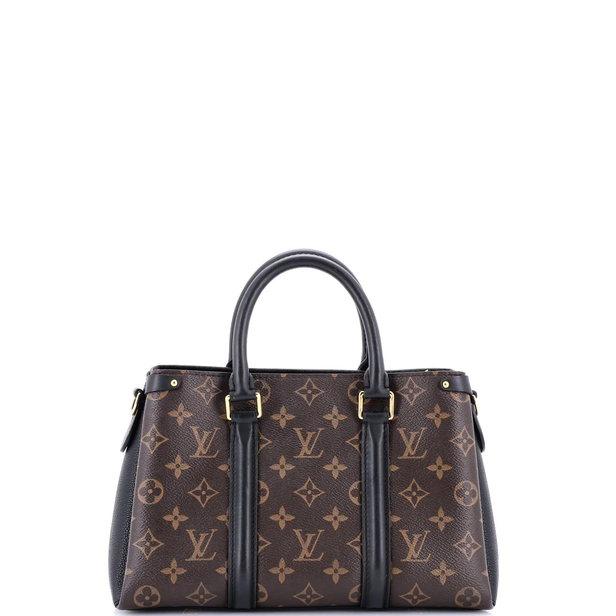 Soufflot Tote Monogram Canvas with Leather BB - Deep Luxury