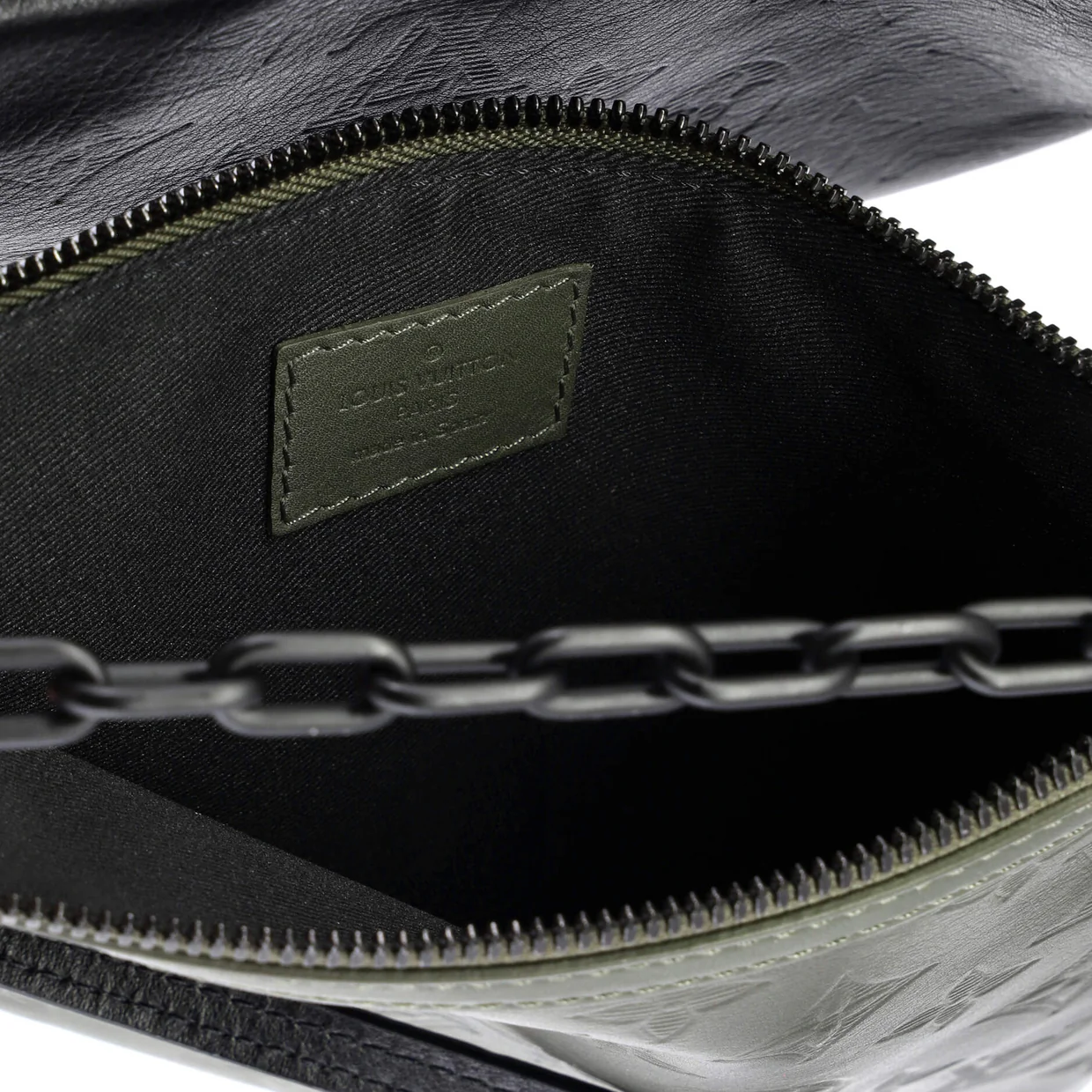 Double Flat Messenger Bag Monogram Shadow Leather - Deep Luxury