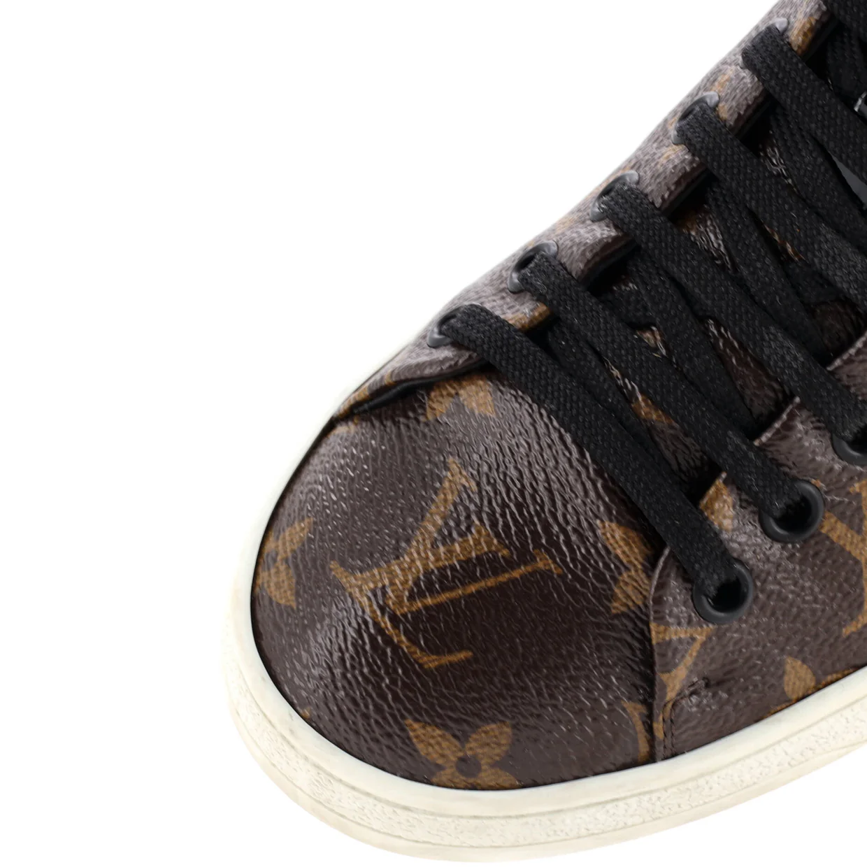 Women's FrontRow Sneakers Monogram Canvas with Patent - Deep Luxury