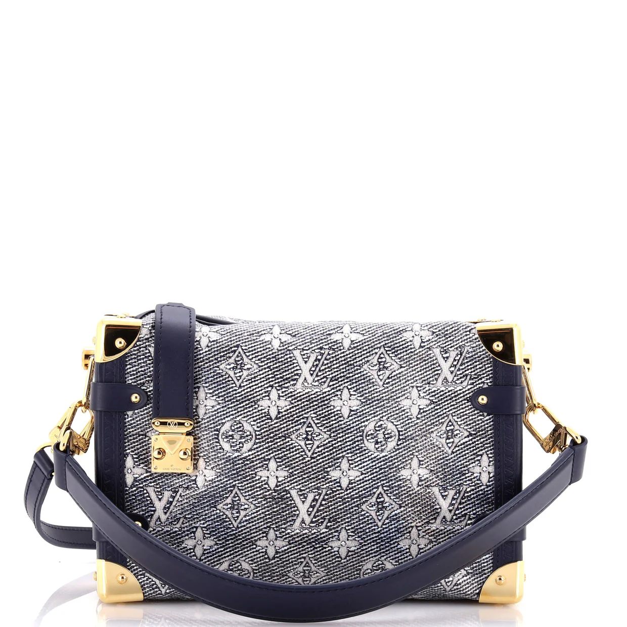 Side Trunk Handbag Monoglam Jacquard Canvas MM - Deep Luxury