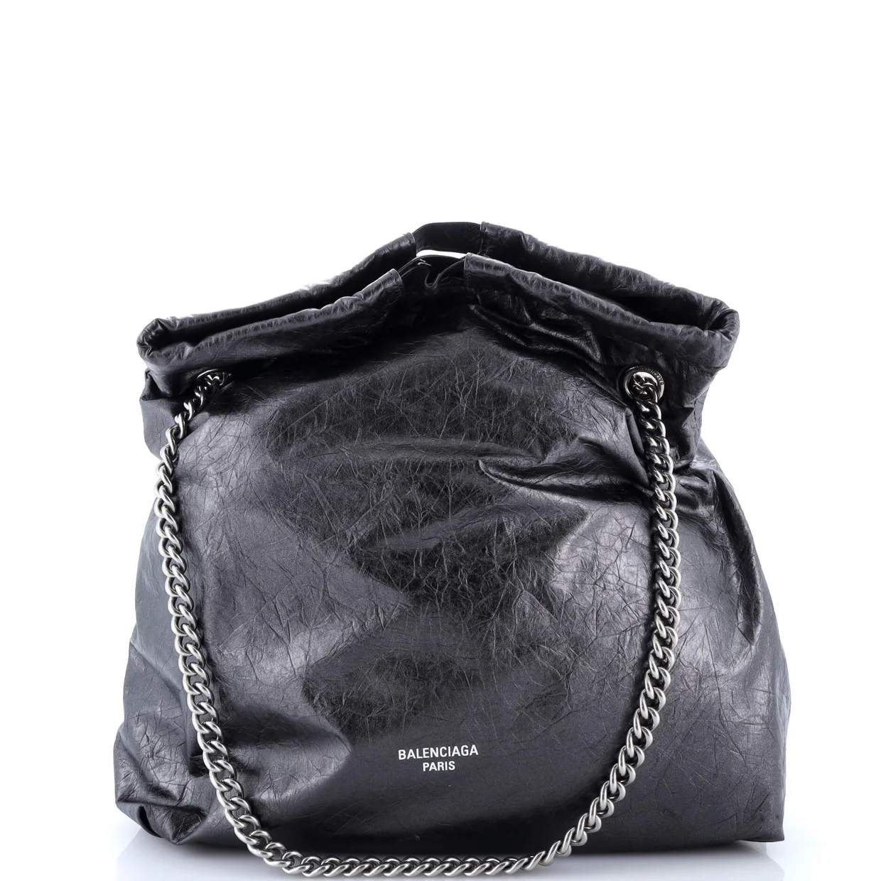 Crush Chain Tote Leather Medium - Deep Luxury