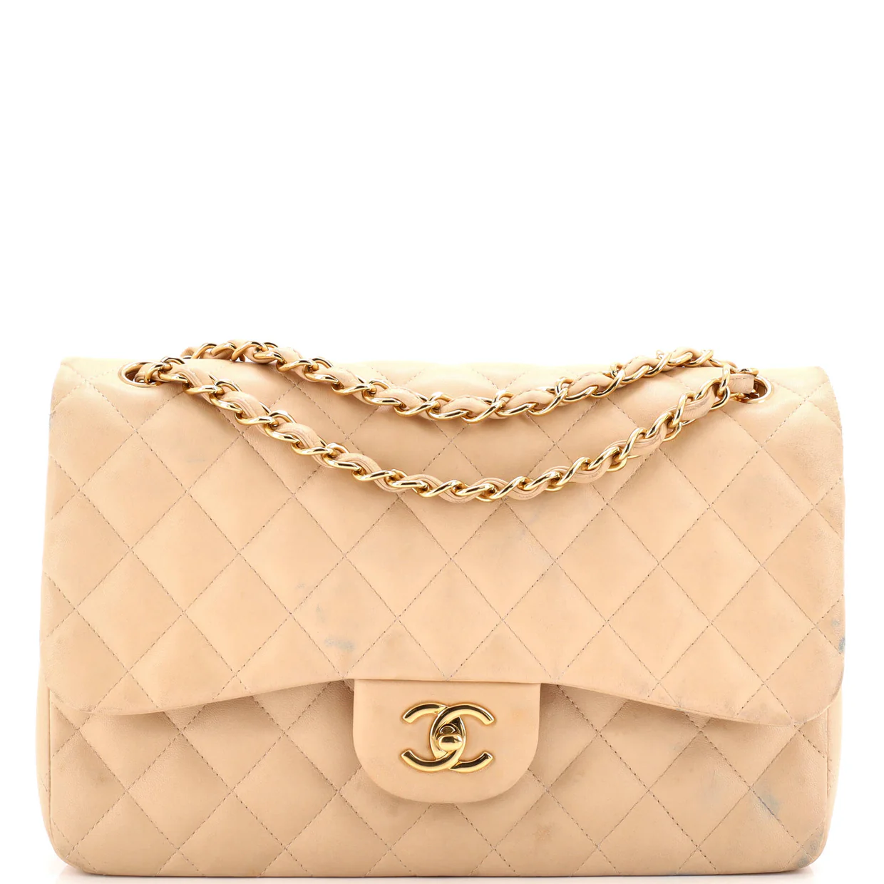 Classic Double Flap Bag Quilted Lambskin Jumbo - Deep Luxury