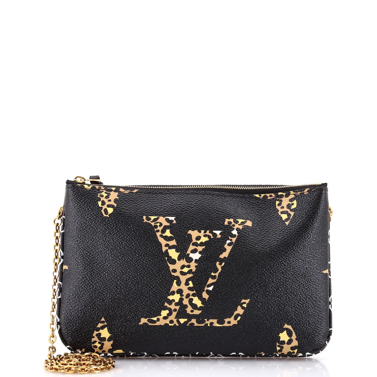 Double Zip Pochette Limited Edition Jungle Monogram Giant - Deep Luxury