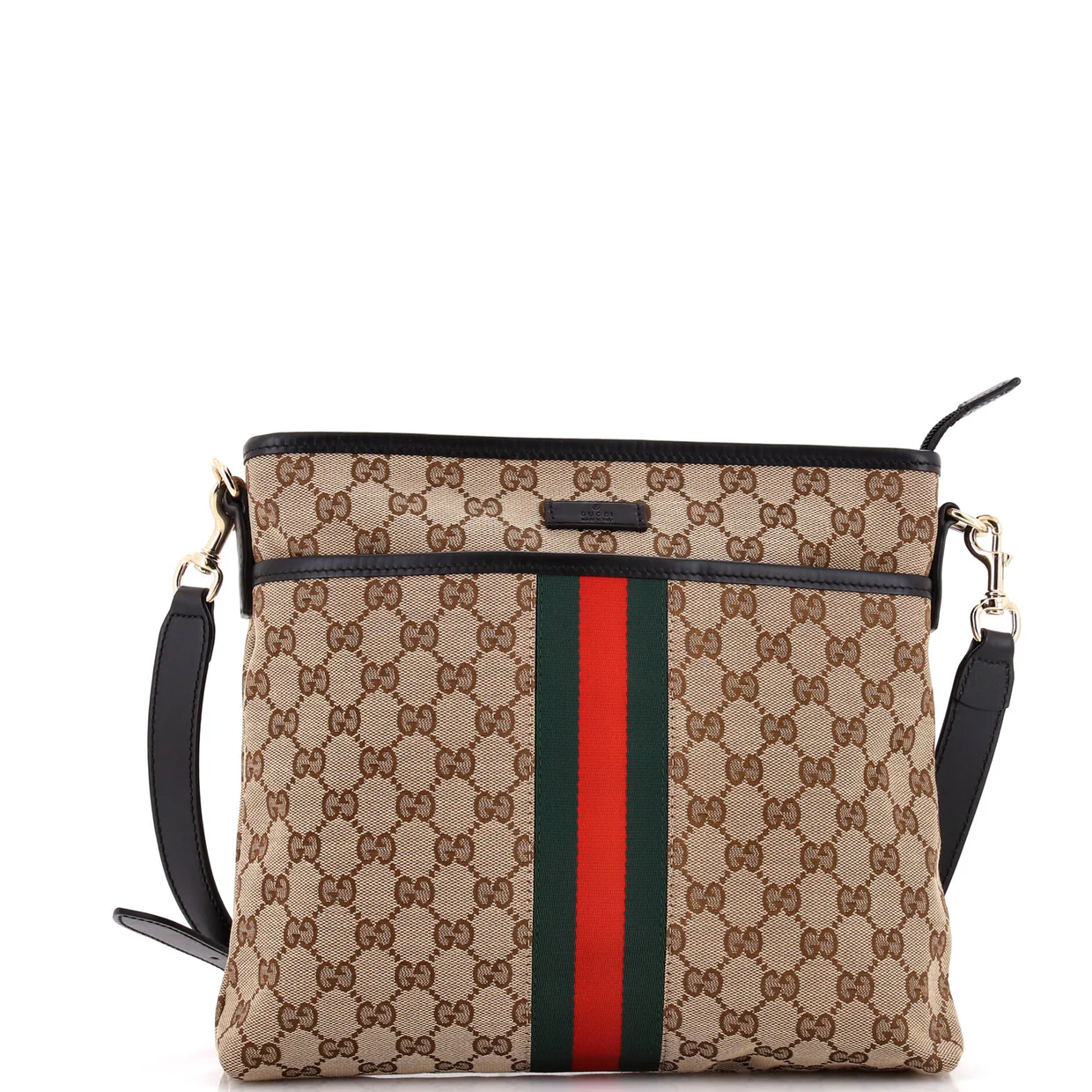 Front Pocket Web Messenger GG Canvas Small - Deep Luxury