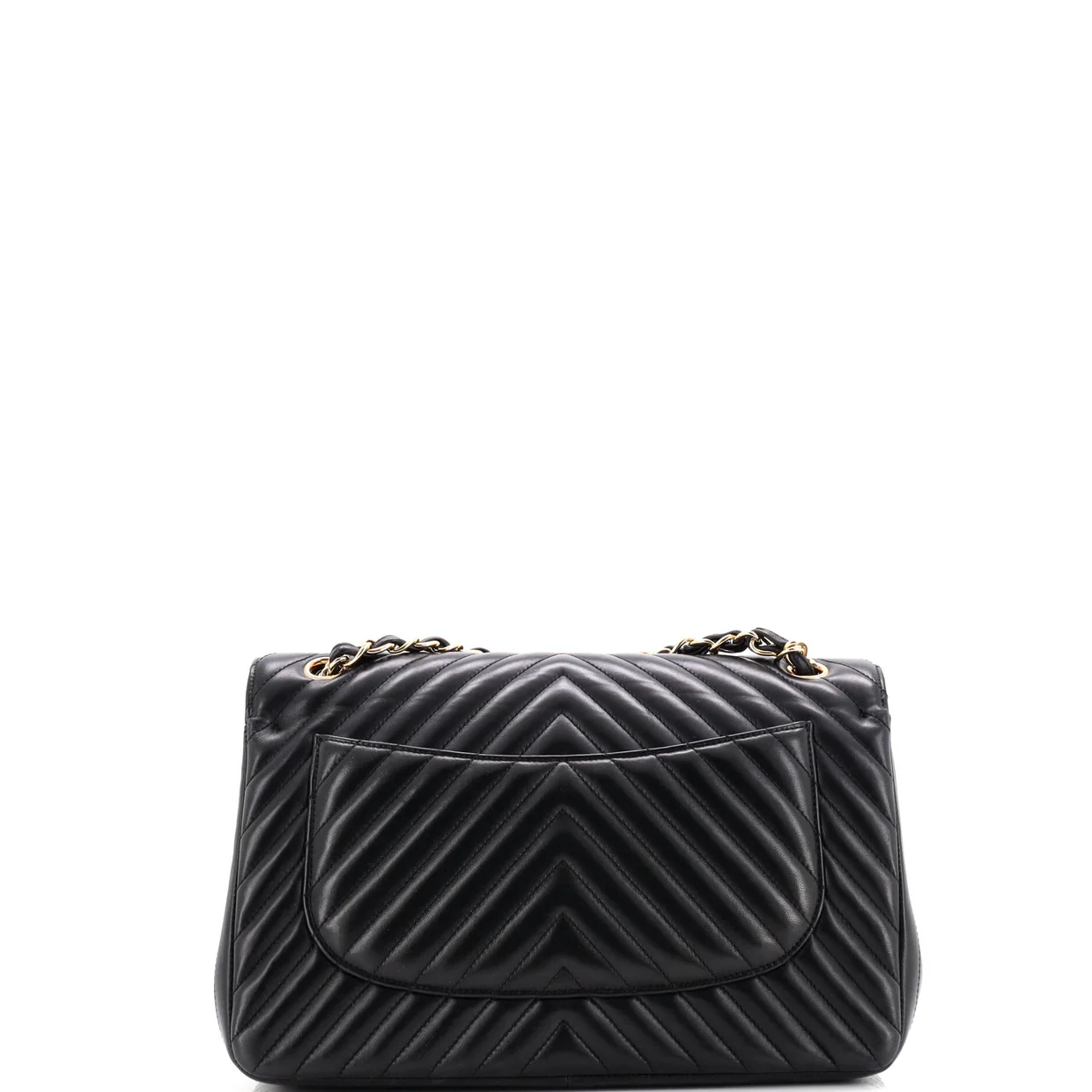 Classic Double Flap Bag Chevron Lambskin Jumbo - Deep Luxury