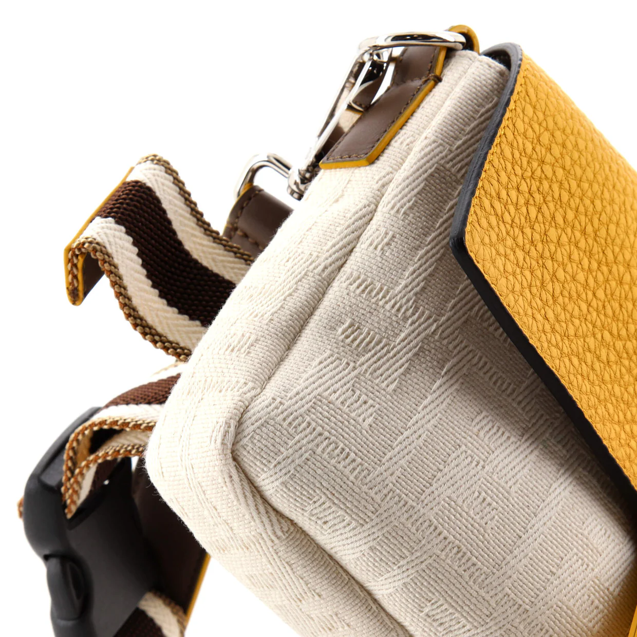 Baguette Convertible Belt Bag Zucca Canvas with Canvas and Leather Medium - Deep Luxury