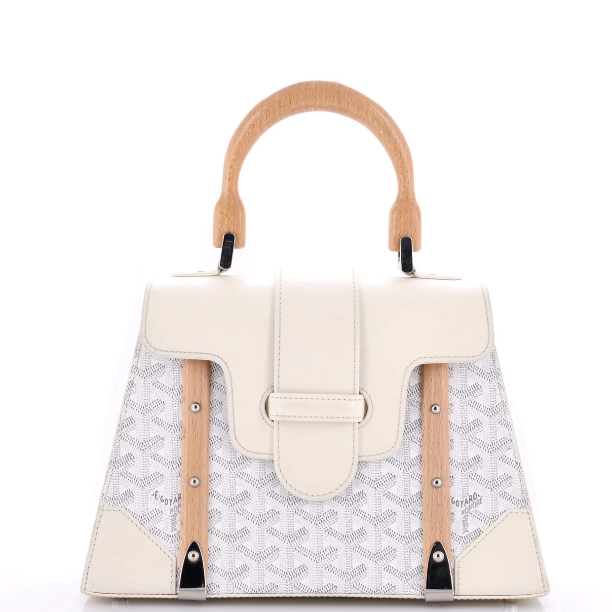 Saigon Top Handle Bag Coated Canvas with Leather PM - Deep Luxury