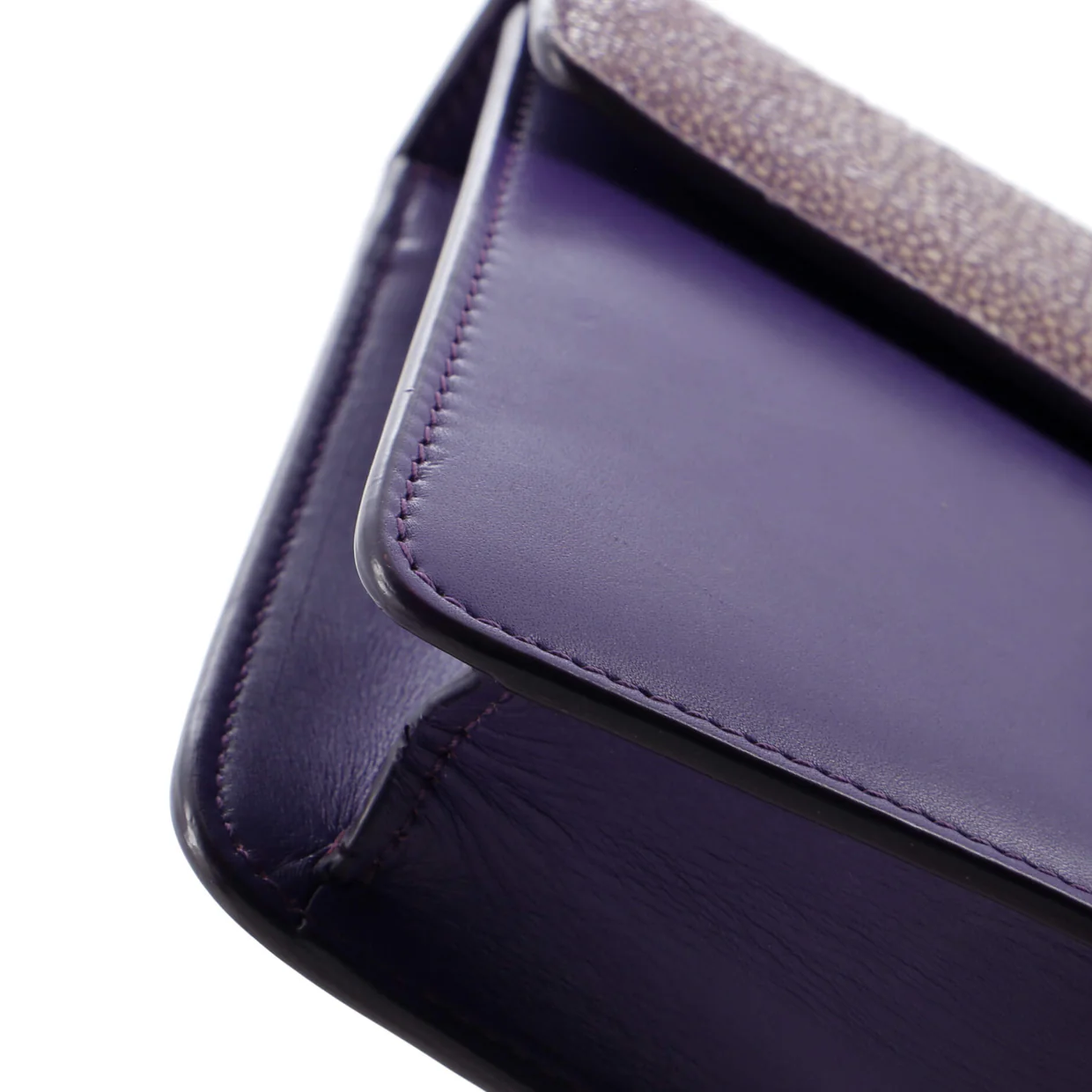 Serpenti Forever Square Shoulder Bag Leather and Stingray Small - Deep Luxury