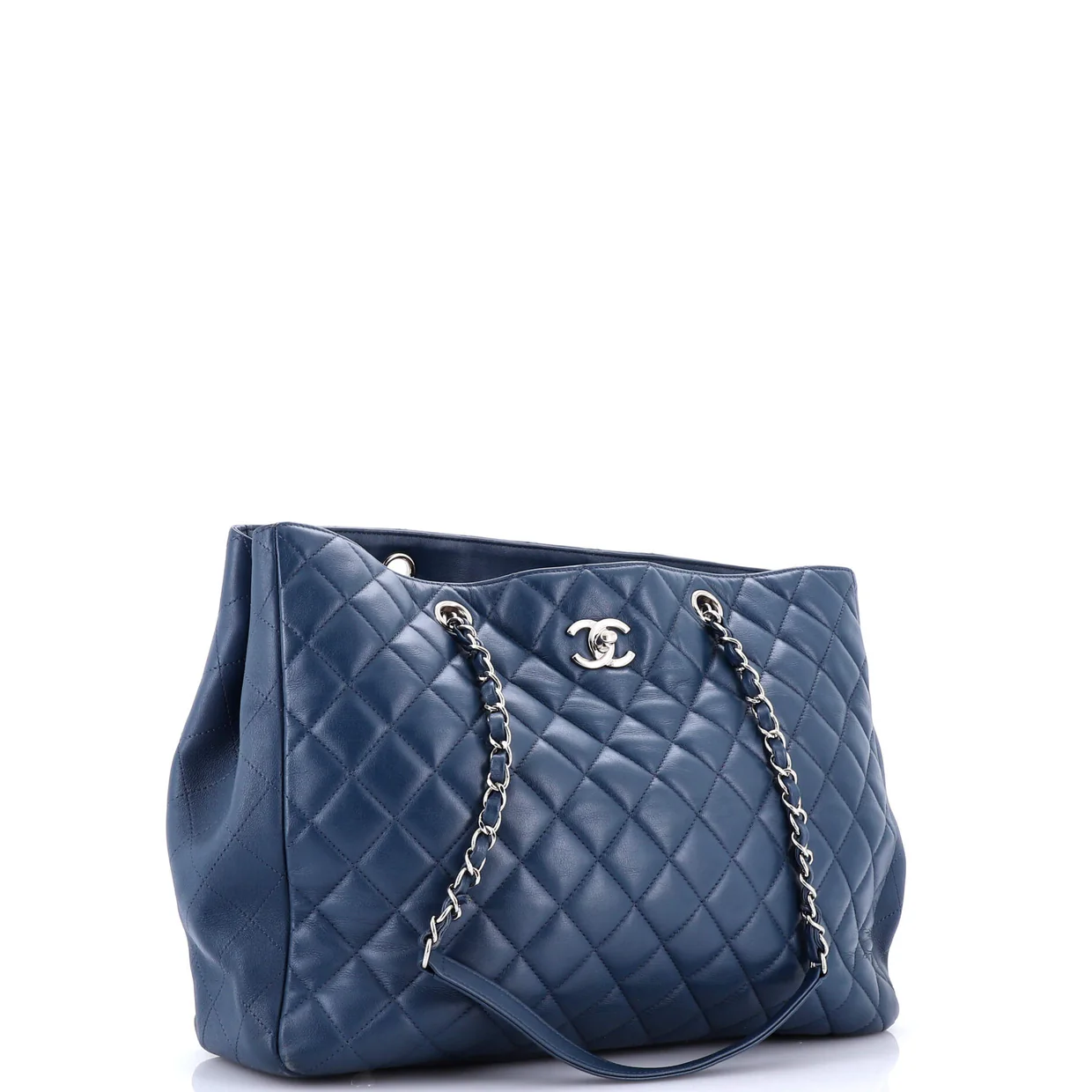 Classic CC Shopping Tote Quilted Calfskin Large - Deep Luxury