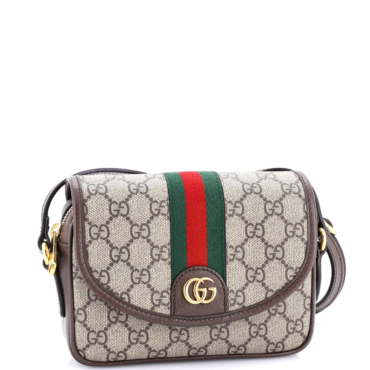 Ophidia Flap Shoulder Bag GG Coated Canvas Mini - Deep Luxury