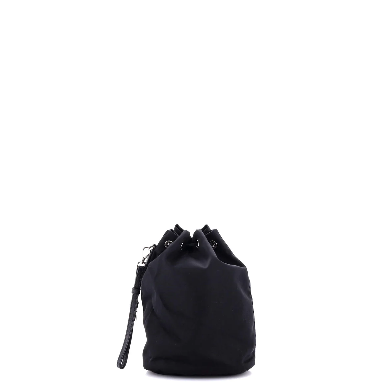 Drawstring Wristlet Bucket Bag Tessuto Small - Deep Luxury