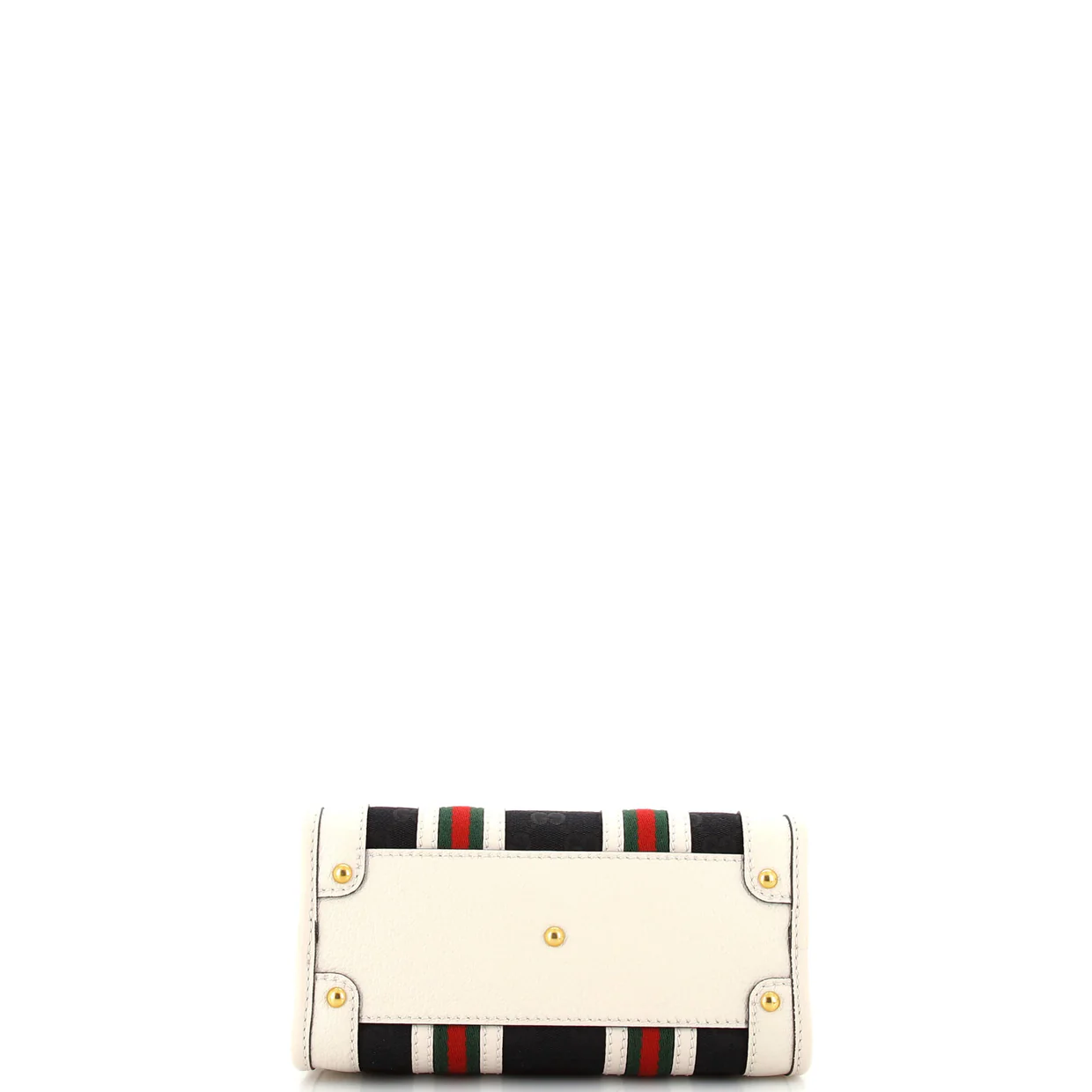 Double G Web Top Handle Bag GG Canvas with Leather Mini - Deep Luxury