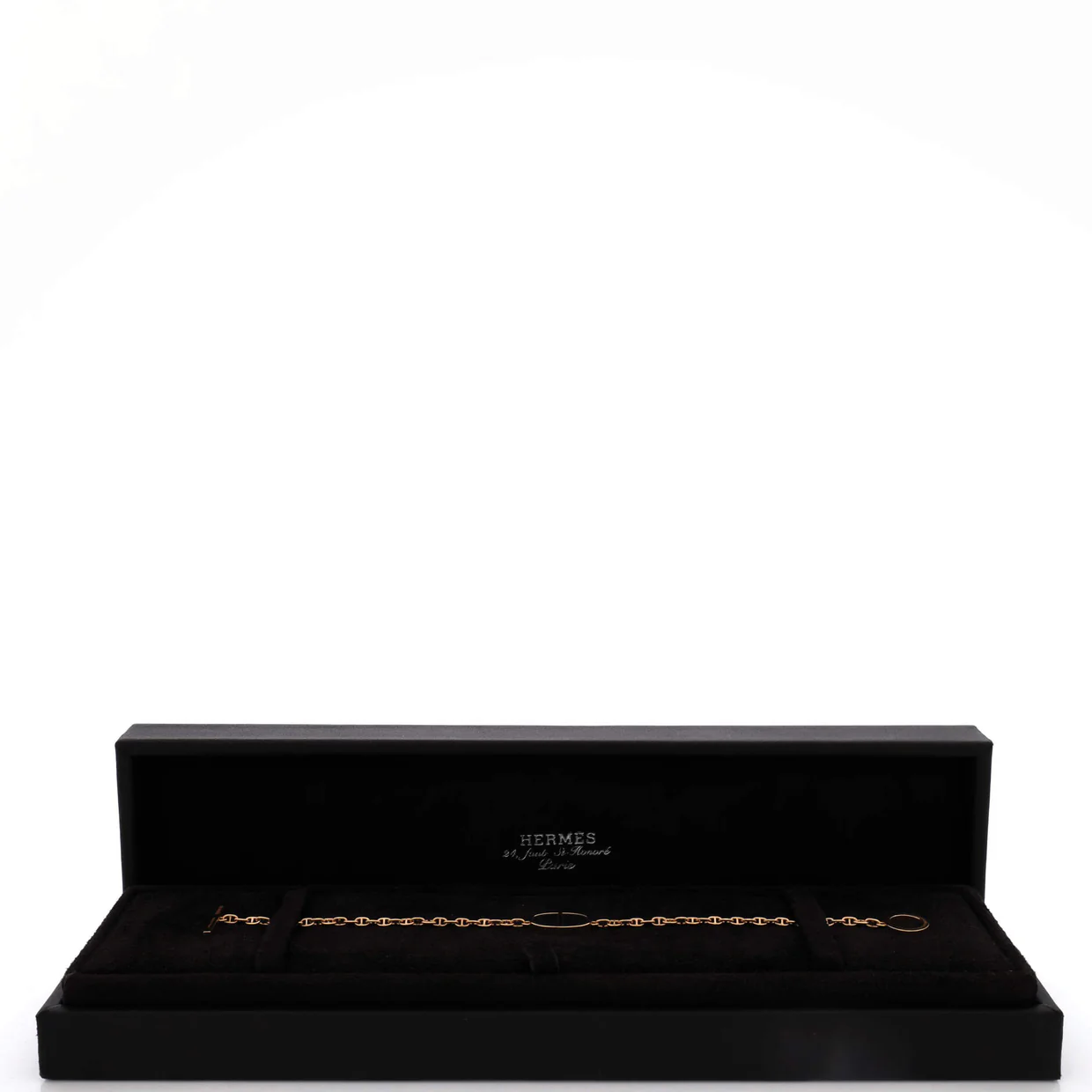 Chaine d'Ancre Verso Bracelet 18K Rose Gold with Ceramic - Deep Luxury