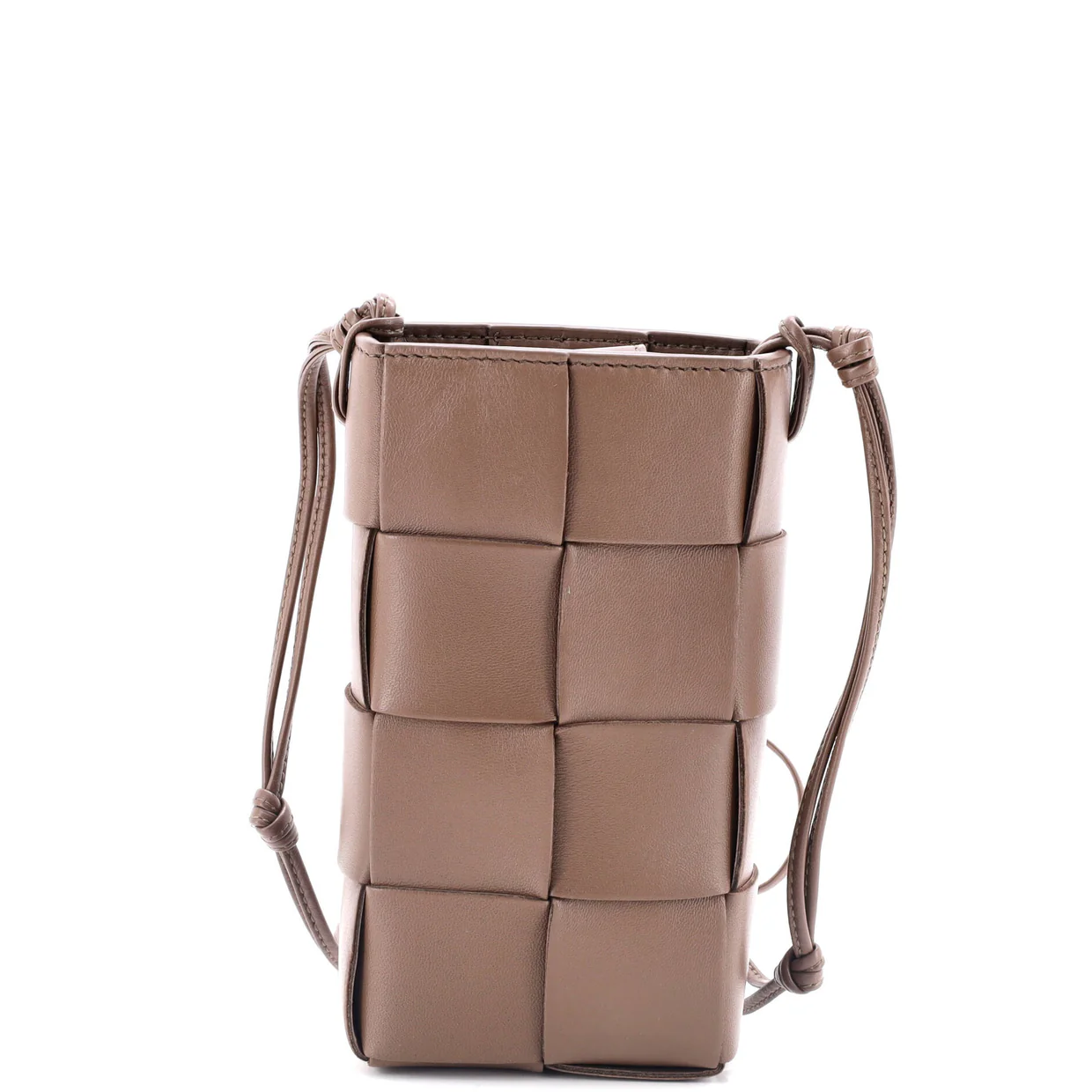 Cassette Phone Holder Crossbody Bag Maxi Intrecciato Leather - Deep Luxury