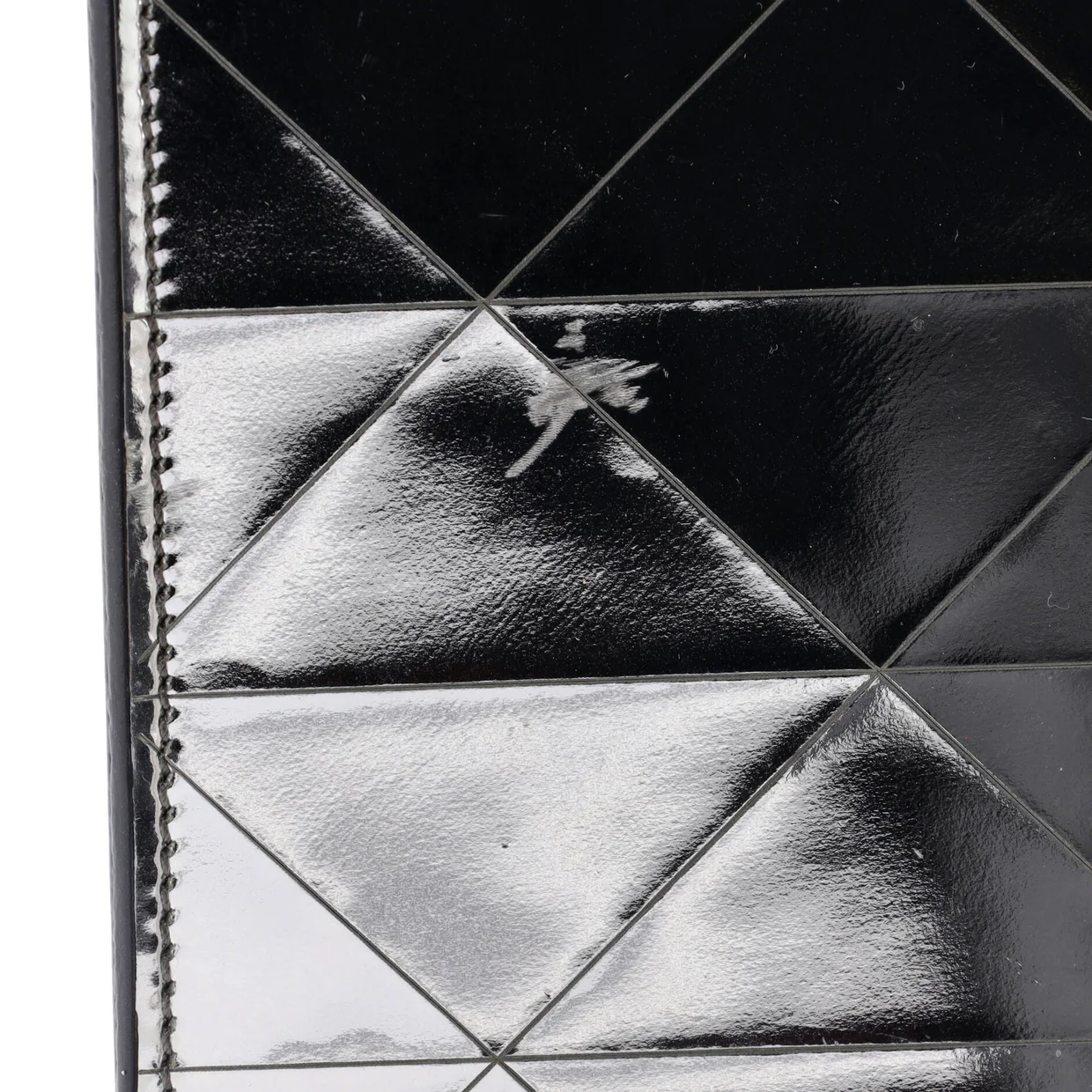 Triangle Tote Spazzolato Leather Mini - Deep Luxury