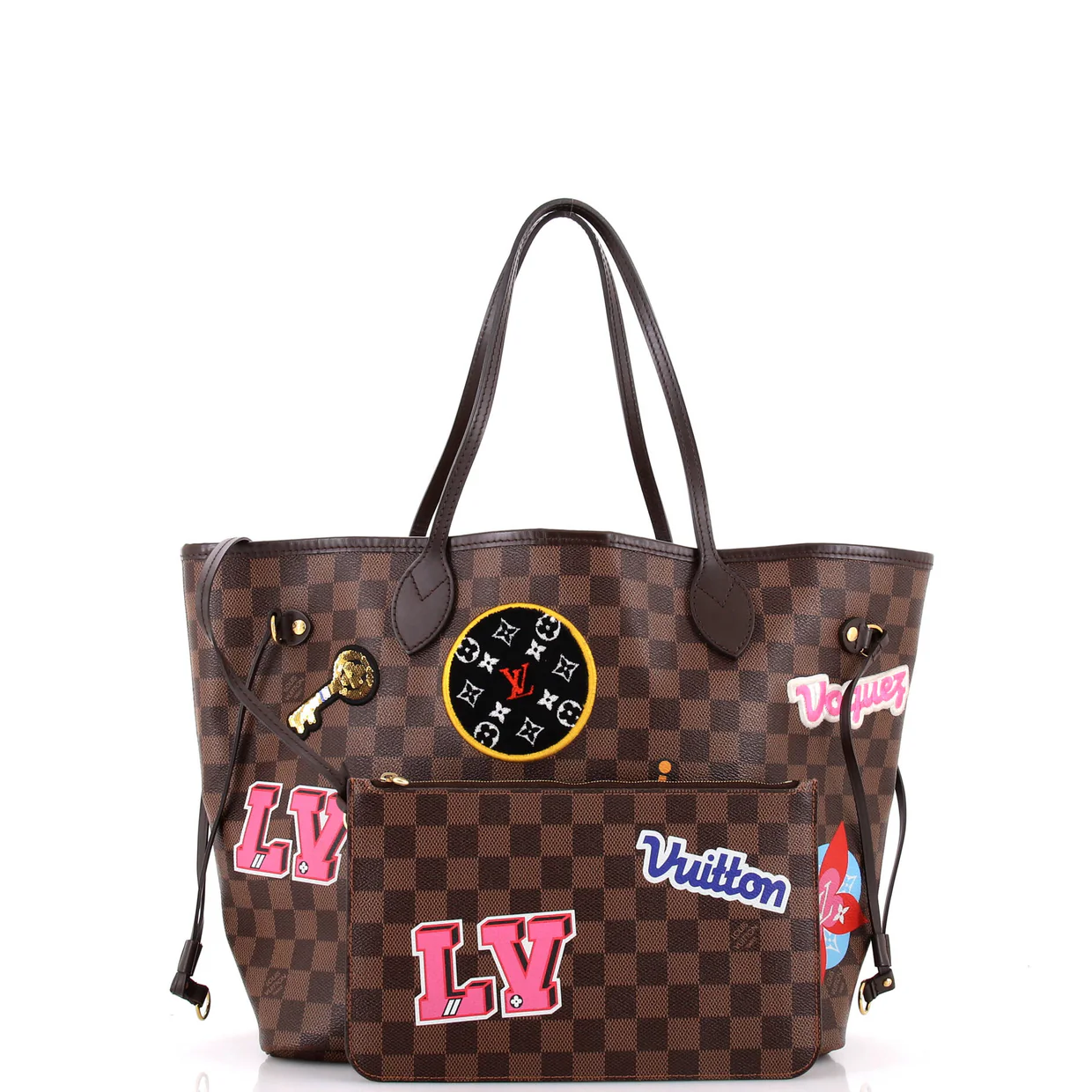 Neverfull NM Tote Limited Edition Patches Damier MM - Deep Luxury