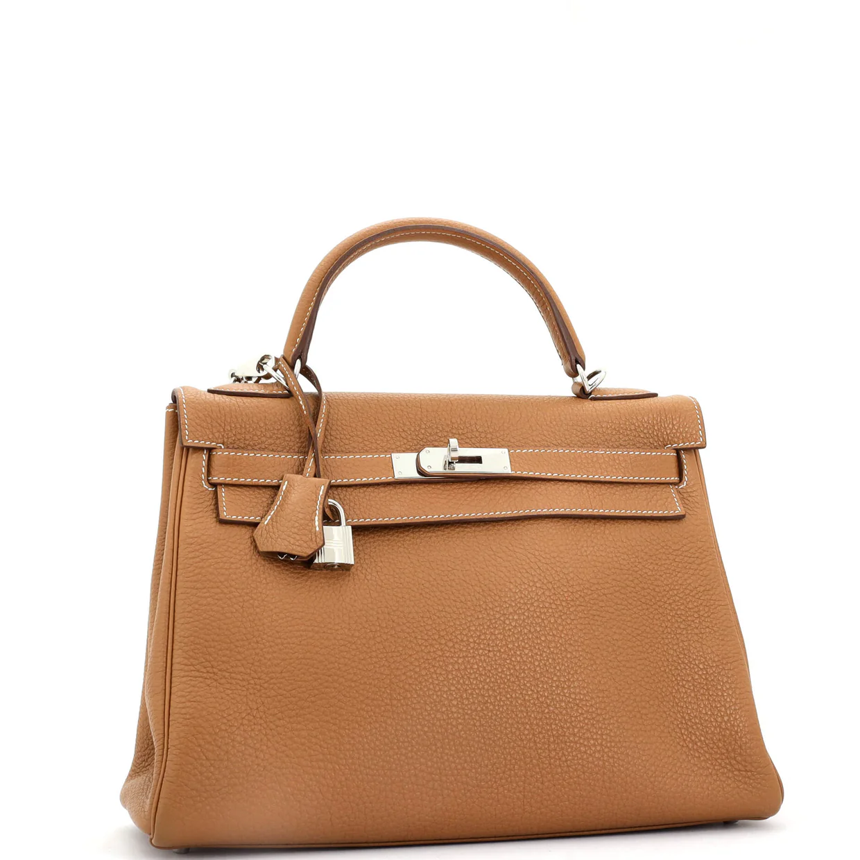 Kelly Handbag Gold Togo with Palladium Hardware 32 - Deep Luxury
