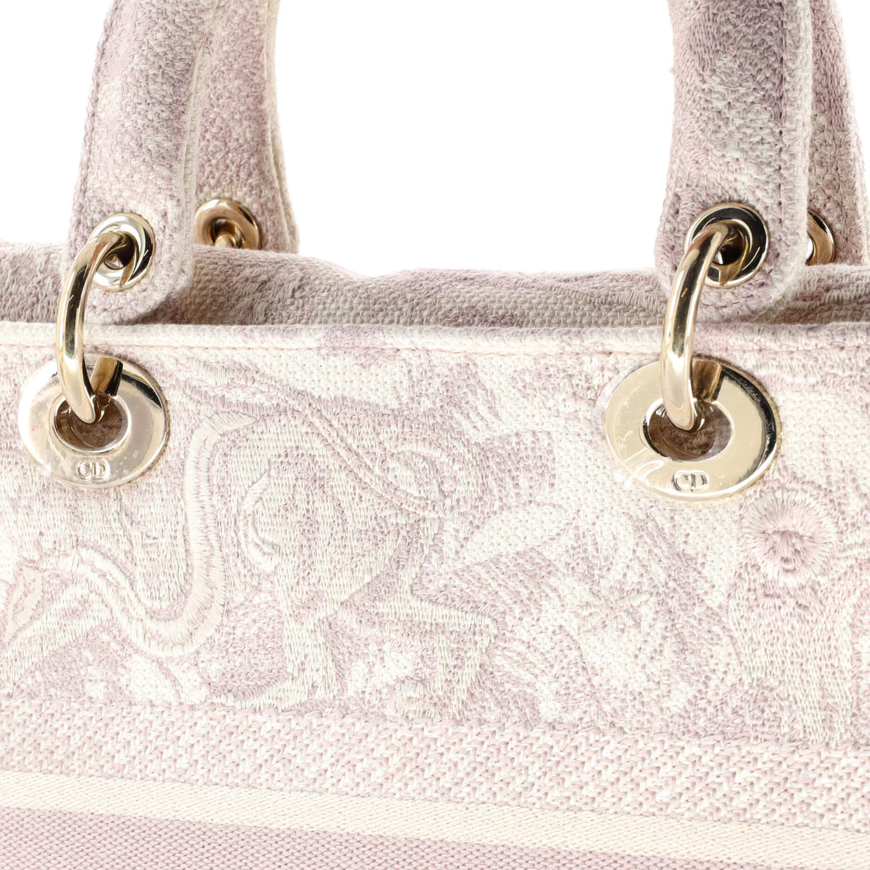Lady D-Lite Bag Embroidered Canvas Medium - Deep Luxury