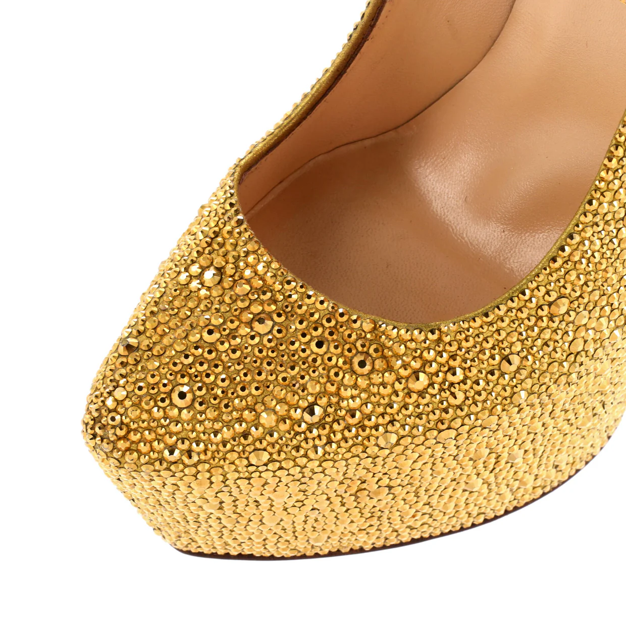 Women's Daffodile Pumps Crystal Embellished Leather 160 - Deep Luxury