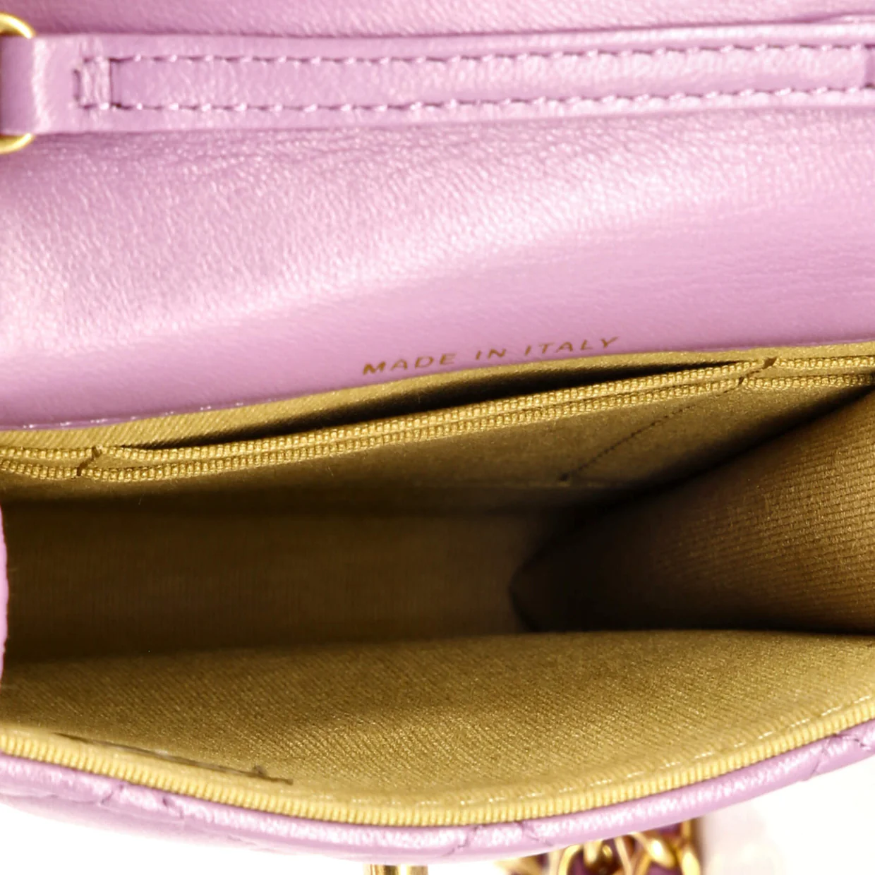 Pearl Crush Phone Holder Crossbody Bag Quilted Lambskin - Deep Luxury