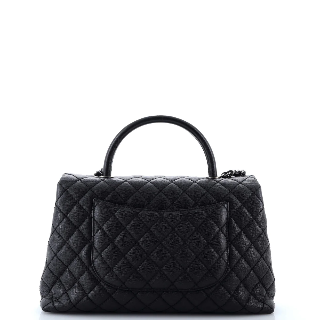 Coco Top Handle Bag Quilted Caviar Medium - Deep Luxury
