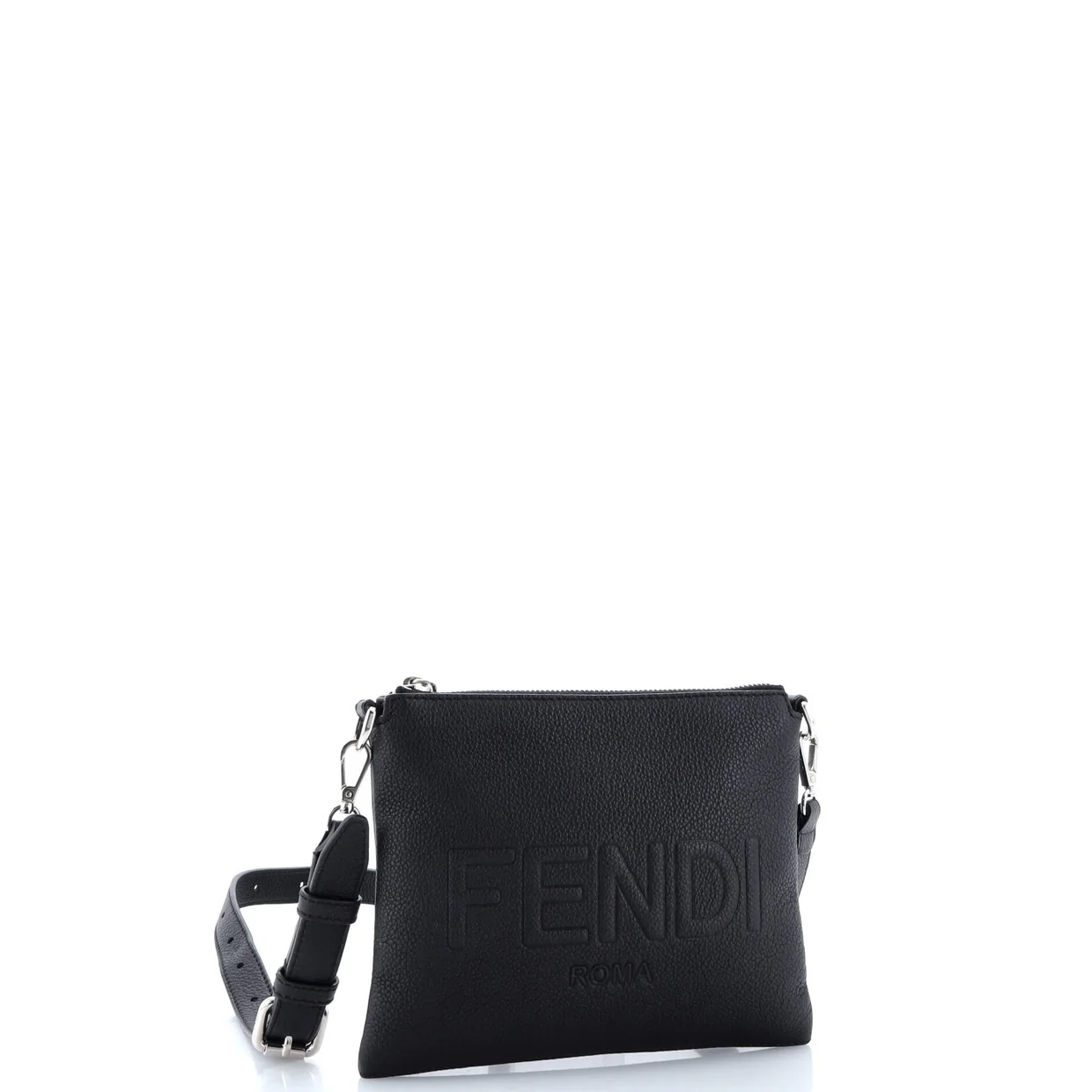 After Logo Messenger Bag Leather Small - Deep Luxury
