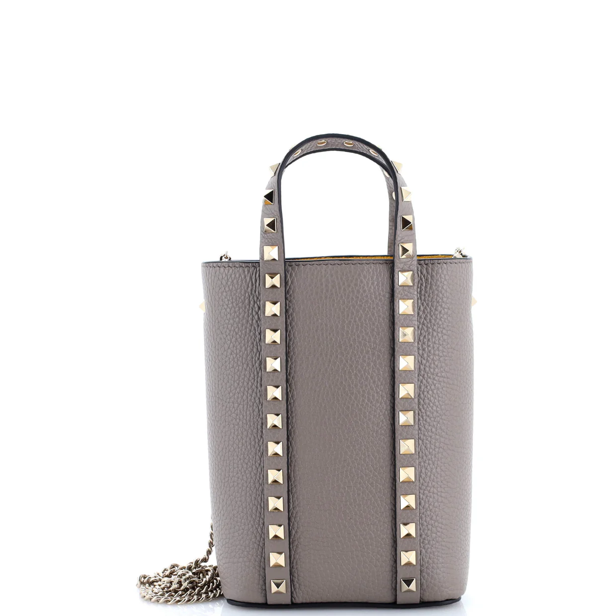 Rockstud Vertical Chain Tote Leather Mini - Deep Luxury