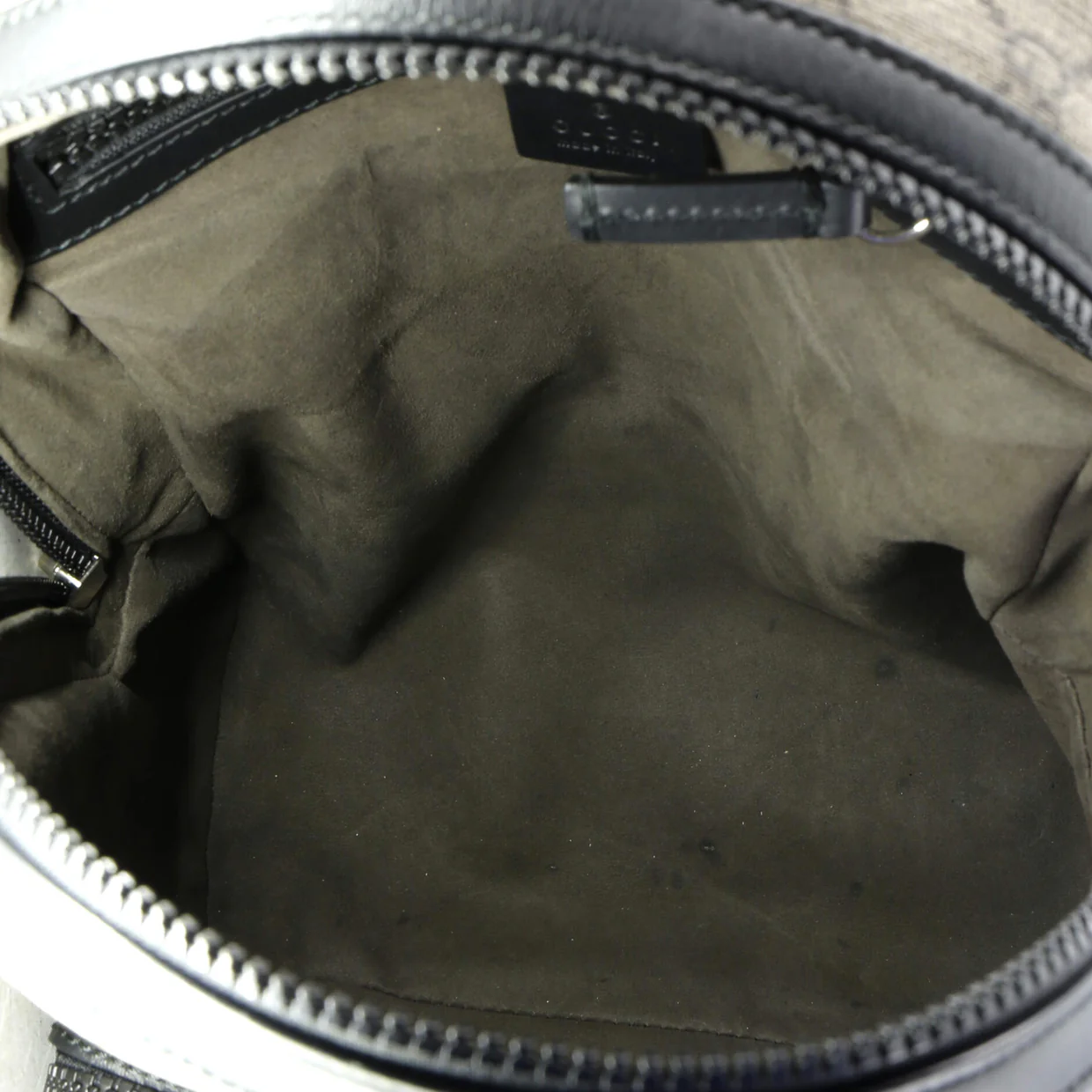 Zip Pocket Backpack GG Coated Canvas Small - Deep Luxury