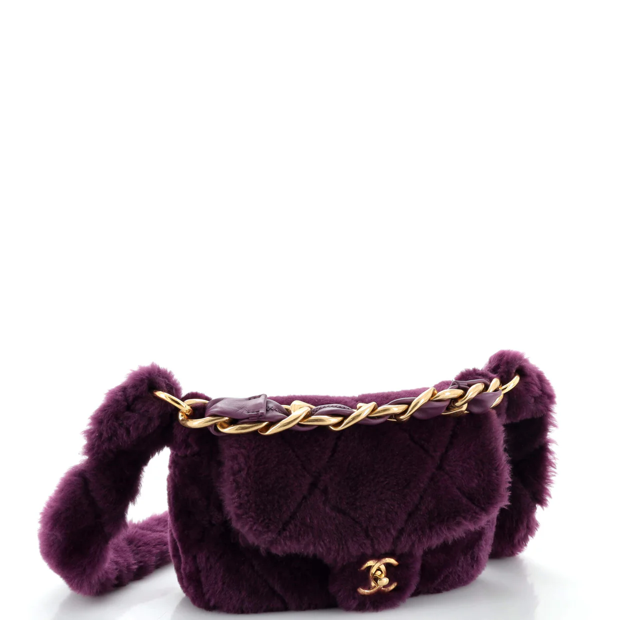 Coconing Flap Bag Quilted Shearling with Lambskin - Deep Luxury