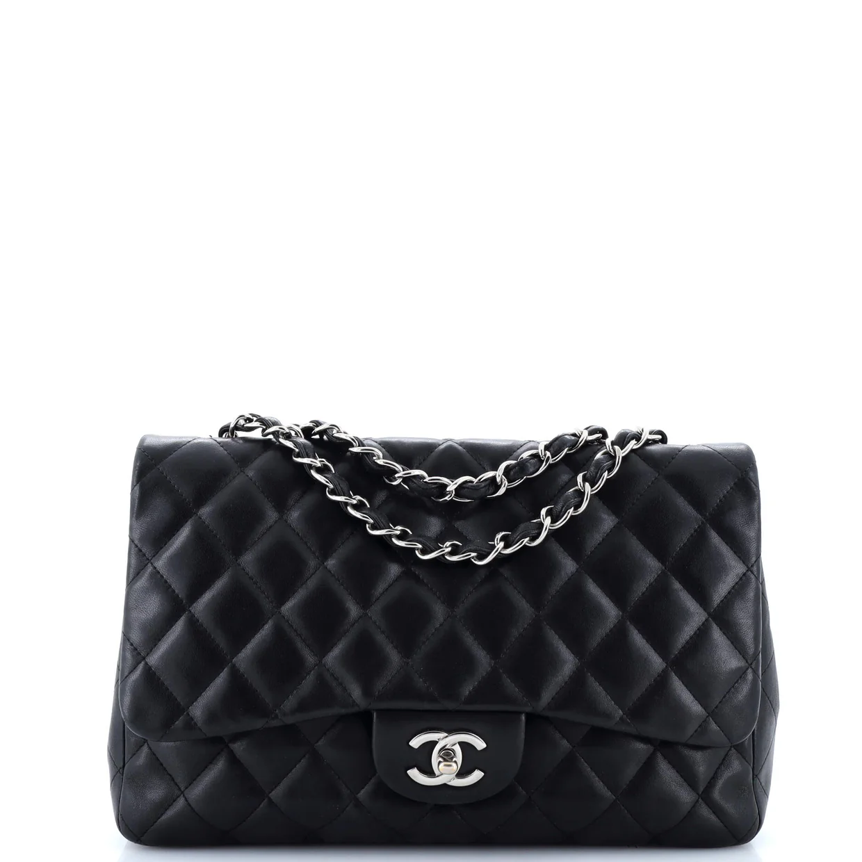 Classic Single Flap Bag Quilted Lambskin Jumbo - Deep Luxury