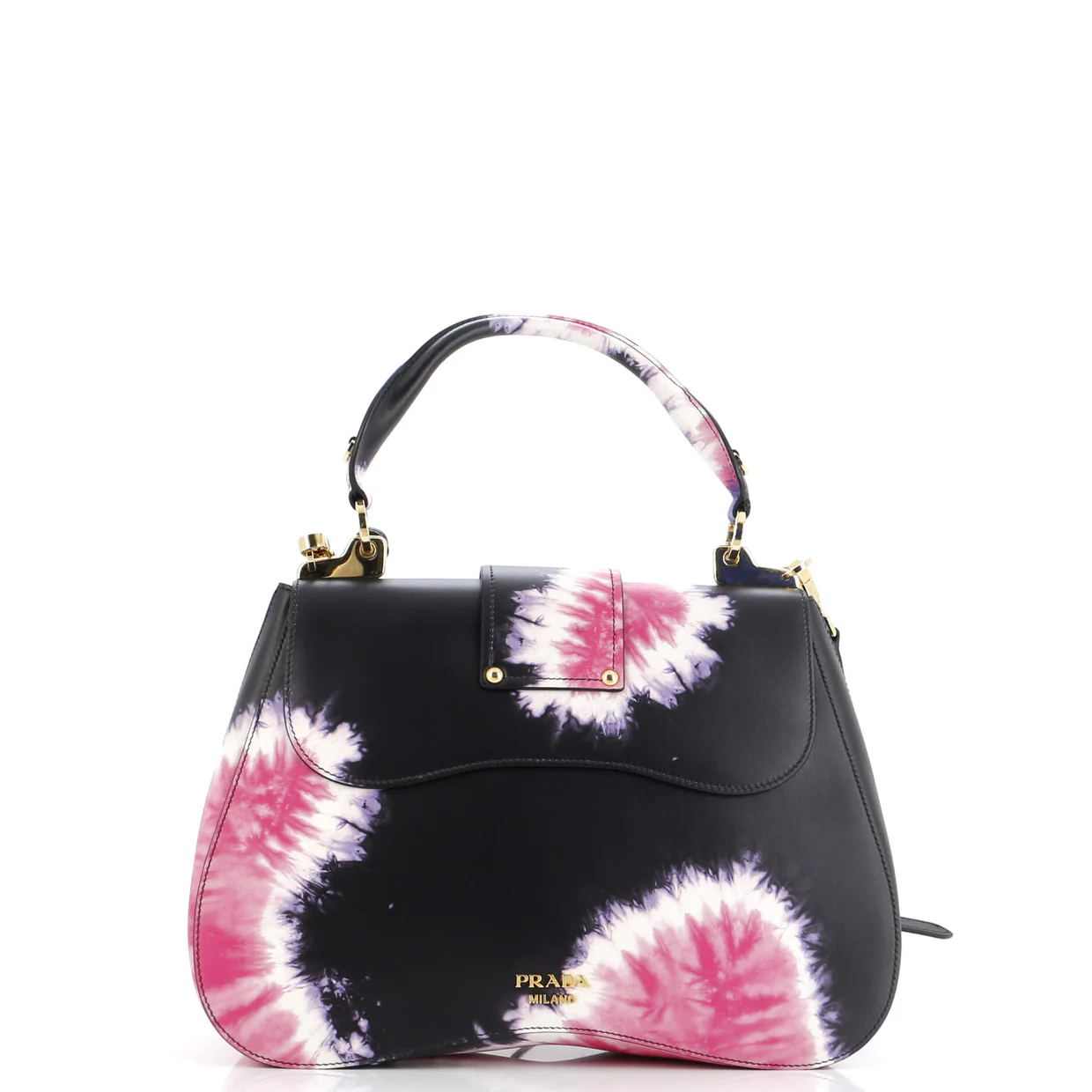 Sidonie Top Handle Bag Printed Leather Large - Deep Luxury