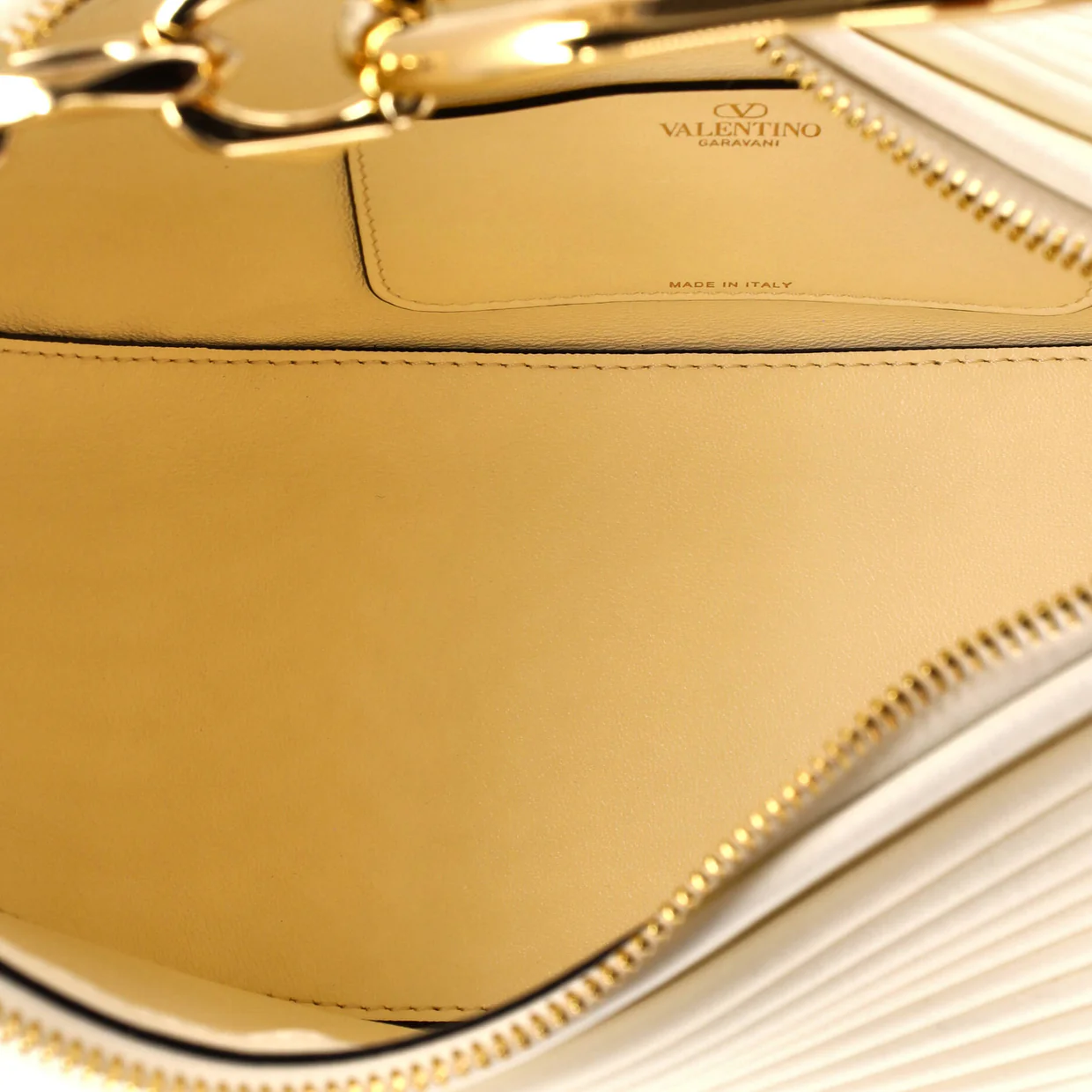 Vlogo Moon Hobo Pleated Leather Small - Deep Luxury