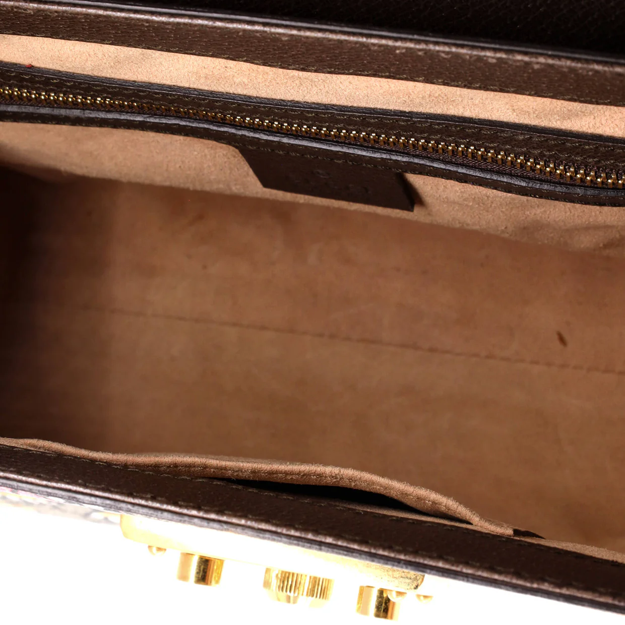 Padlock Top Handle Bag Bengal Print GG Coated Canvas Small - Deep Luxury