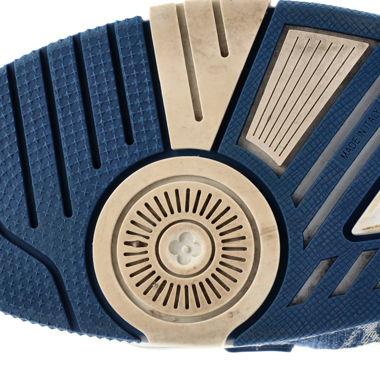 Men's LV Trainer Sneakers Monogram Empreinte Leather and Monogram Denim - Deep Luxury