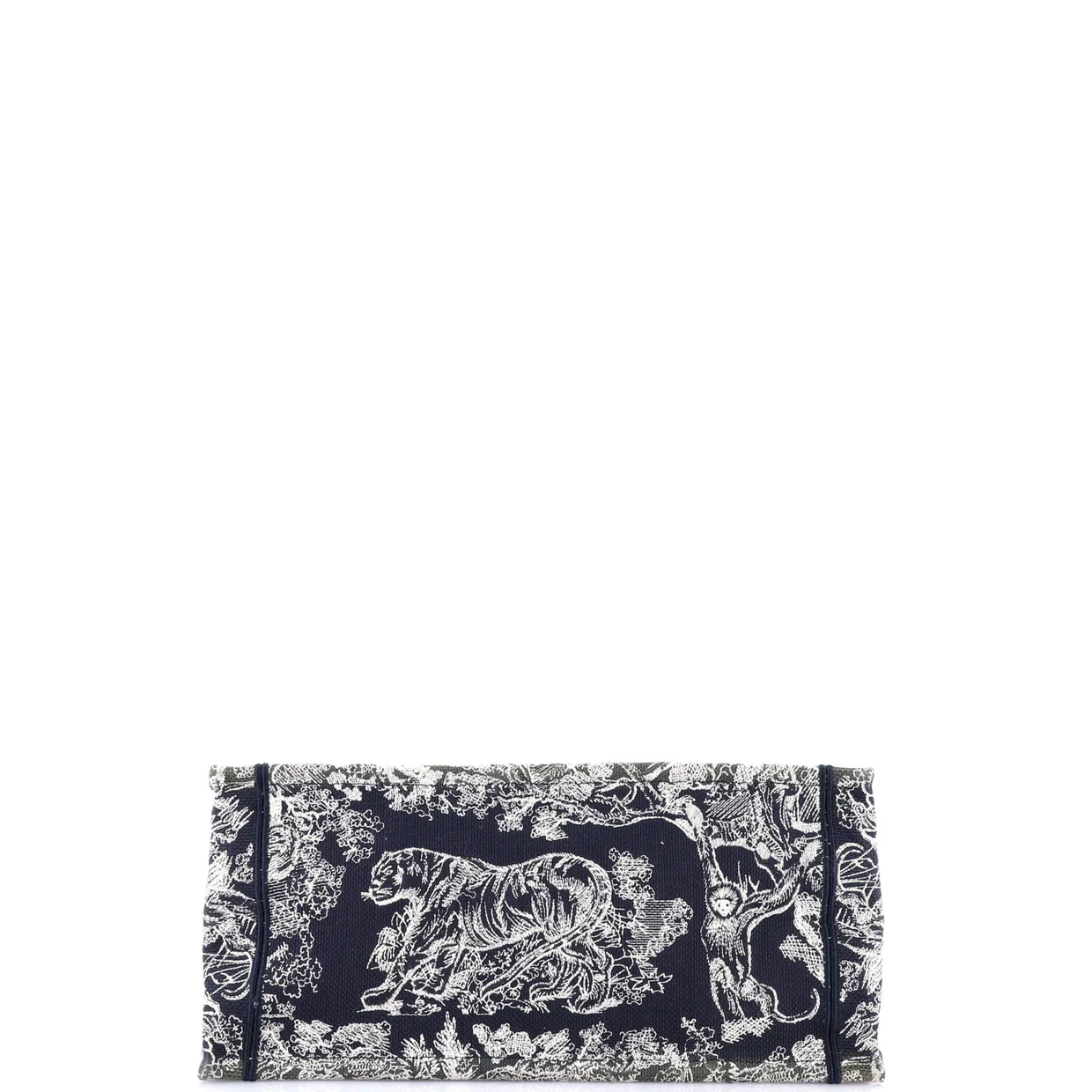 Book Tote Embroidered Canvas Medium - Deep Luxury