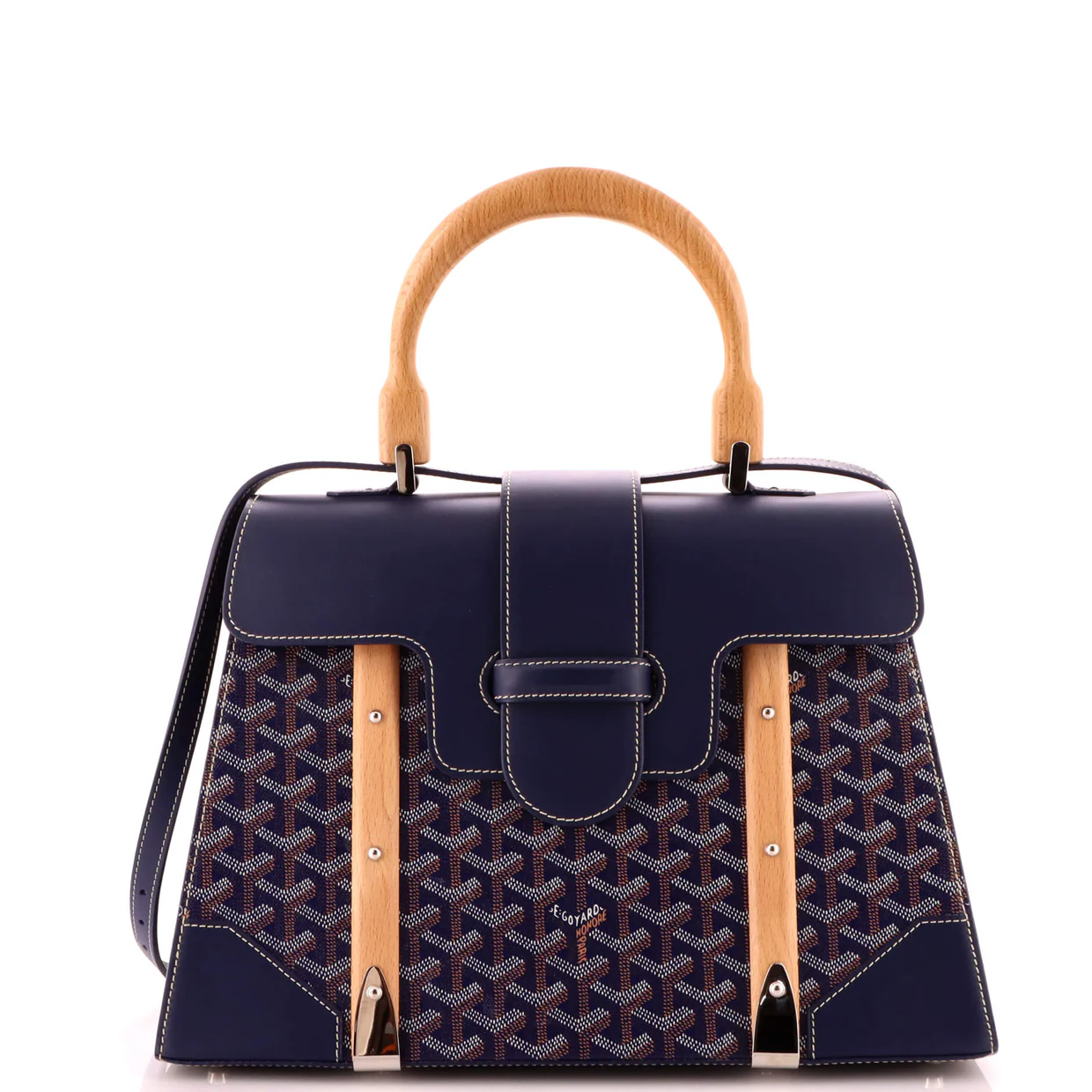 Saigon Top Handle Bag Coated Canvas with Leather MM - Deep Luxury