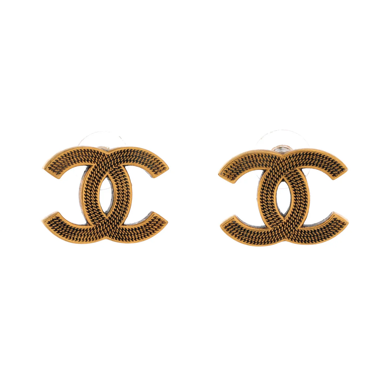 CC Stud Earrings Metal Small - Deep Luxury
