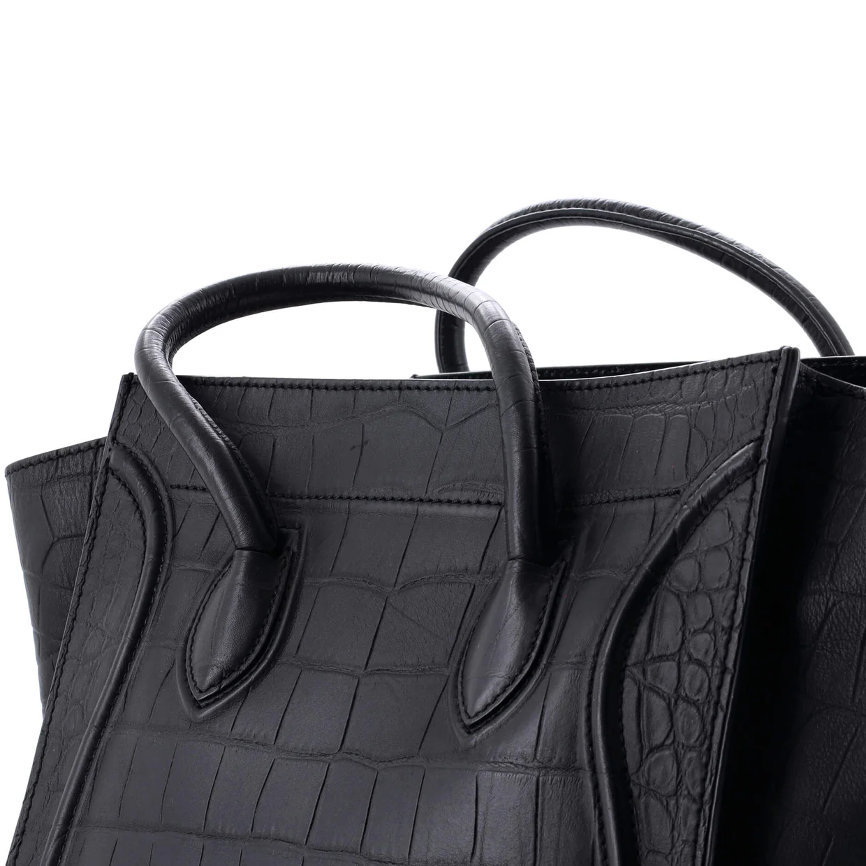 Phantom Bag Crocodile Embossed Leather Medium - Deep Luxury