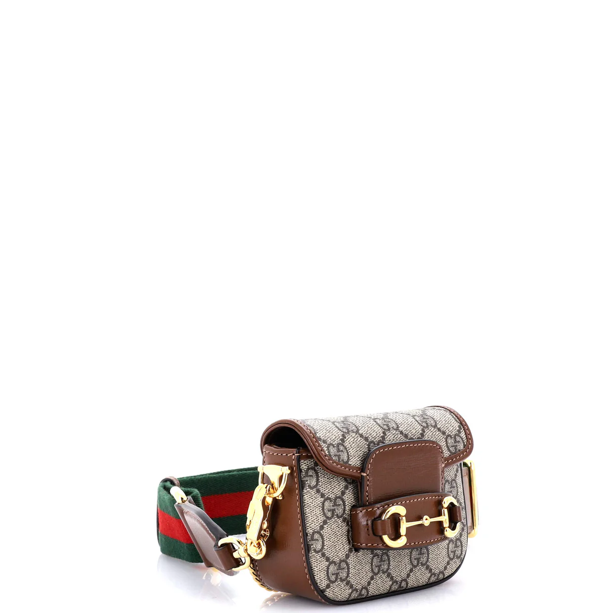 Horsebit 1955 Flap Wallet with Strap GG Coated Canvas - Deep Luxury