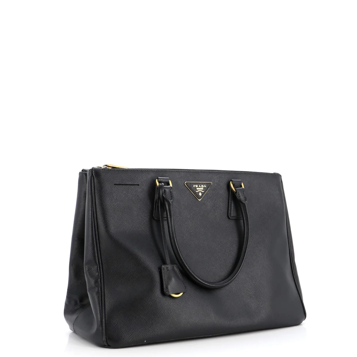 Double Zip Lux Tote Saffiano Leather Medium - Deep Luxury
