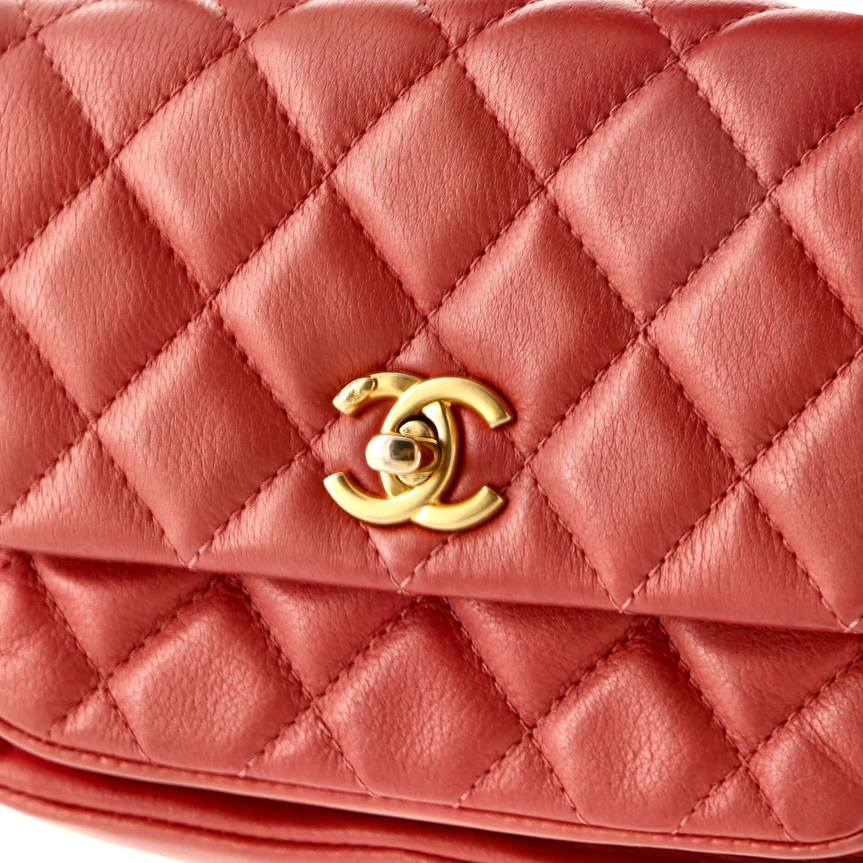 Front Pocket Top Handle Flap Bag Quilted Calfskin Mini - Deep Luxury