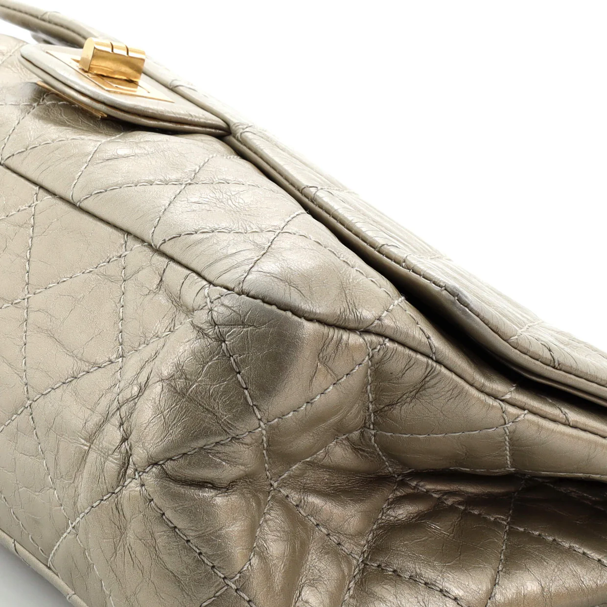 Reissue 2.55 Flap Bag Quilted Metallic Aged Calfskin 226 - Deep Luxury