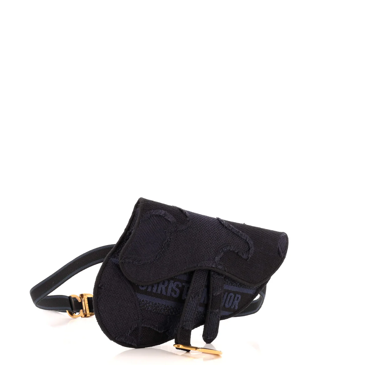 Saddle Belt Bag Camouflage Embroidered Canvas - Deep Luxury