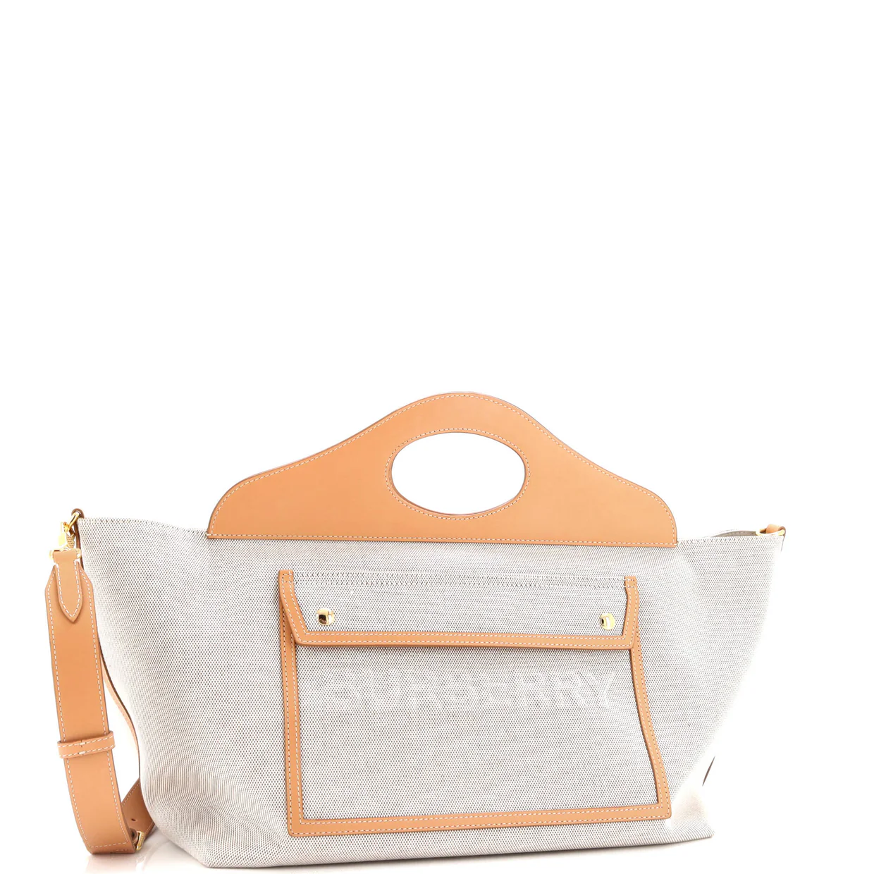 Soft Pocket Tote Canvas with Leather Medium - Deep Luxury