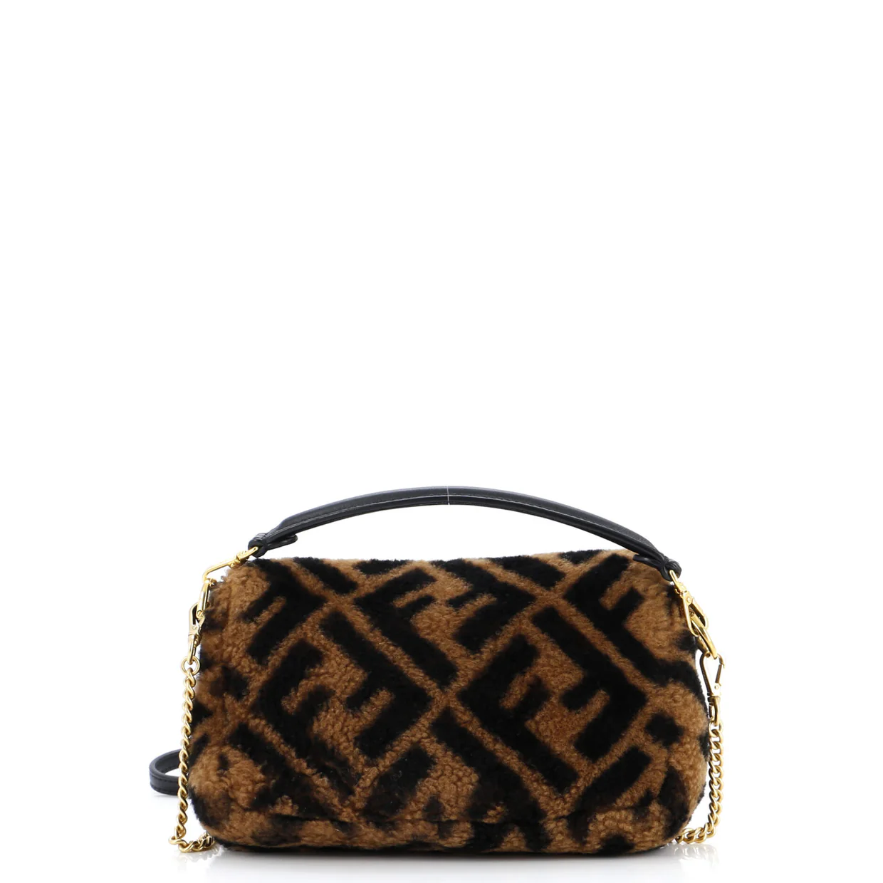 Baguette NM Bag Zucca Shearling Mini - Deep Luxury