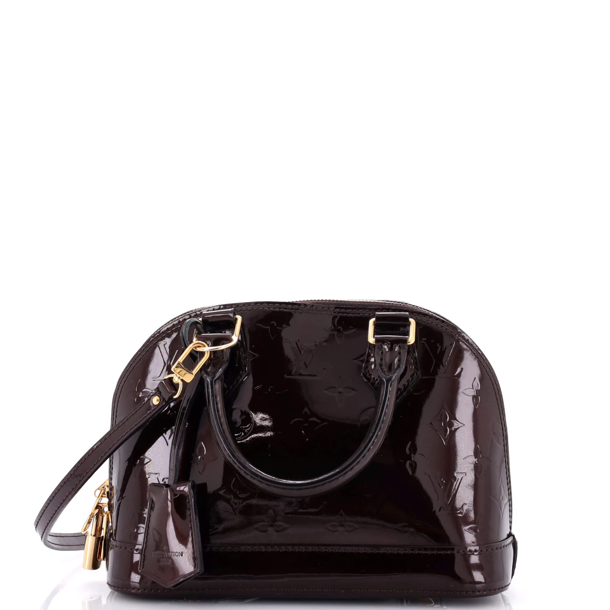 Alma Handbag Monogram Vernis BB - Deep Luxury