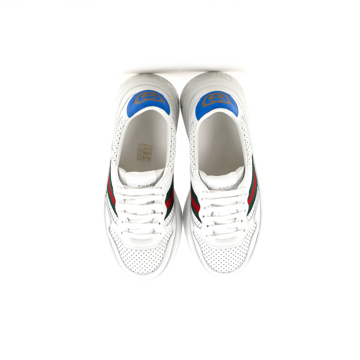 Chunky B Web Sneakers Perforated Leather - Deep Luxury
