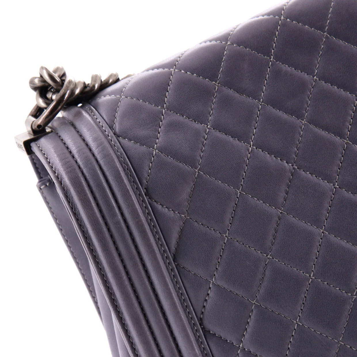 Boy Flap Bag Quilted Calfskin Large - Deep Luxury