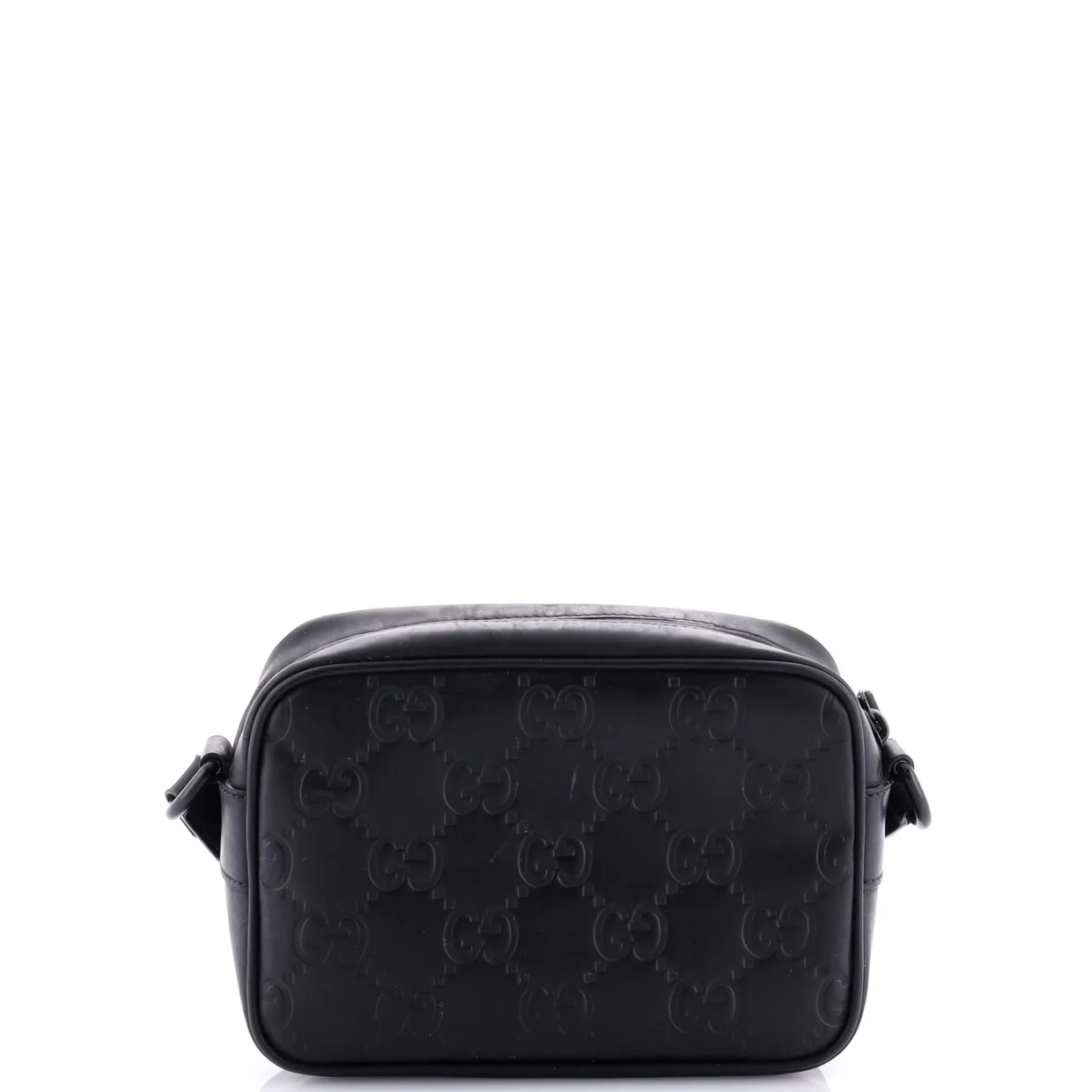 Front Zip Crossbody GG Rubber Effect Leather Mini - Deep Luxury